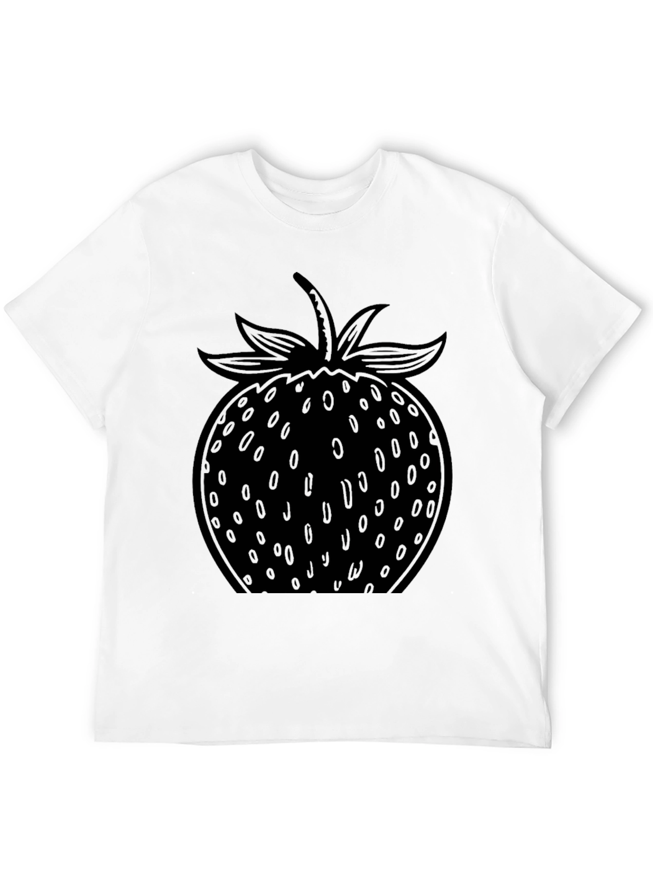 Strawberry Graphic Black T-Shirt