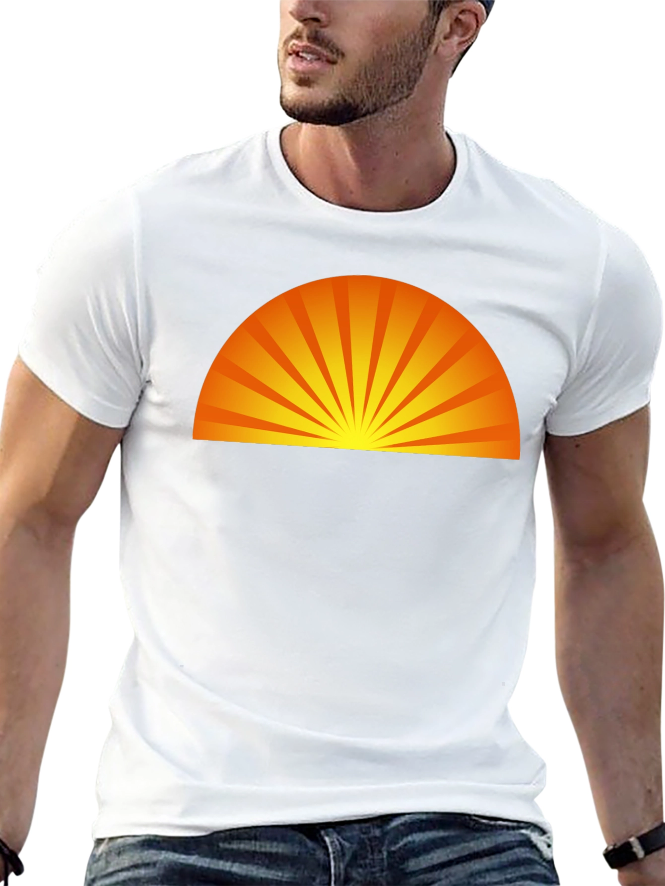Sunrise Graphic Black T-Shirt - Modern Style