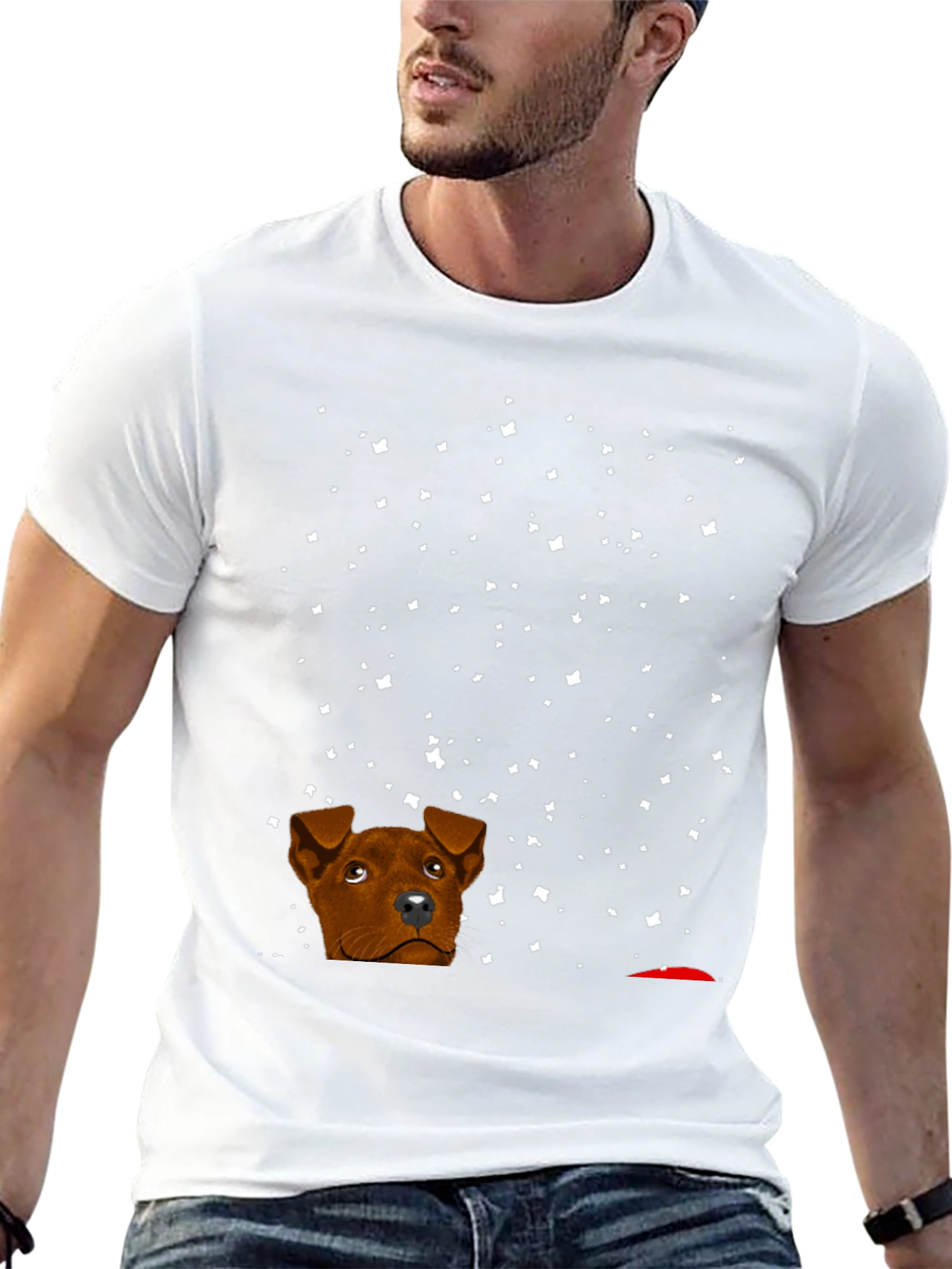 Dog in Snow T-Shirt