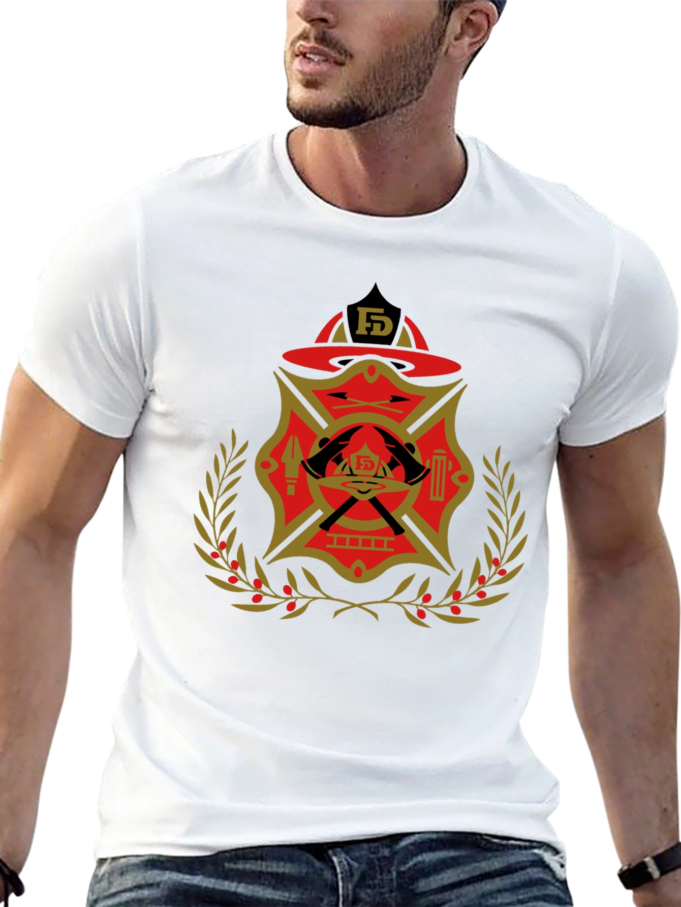 Firefighter Emblem Graphic Tee