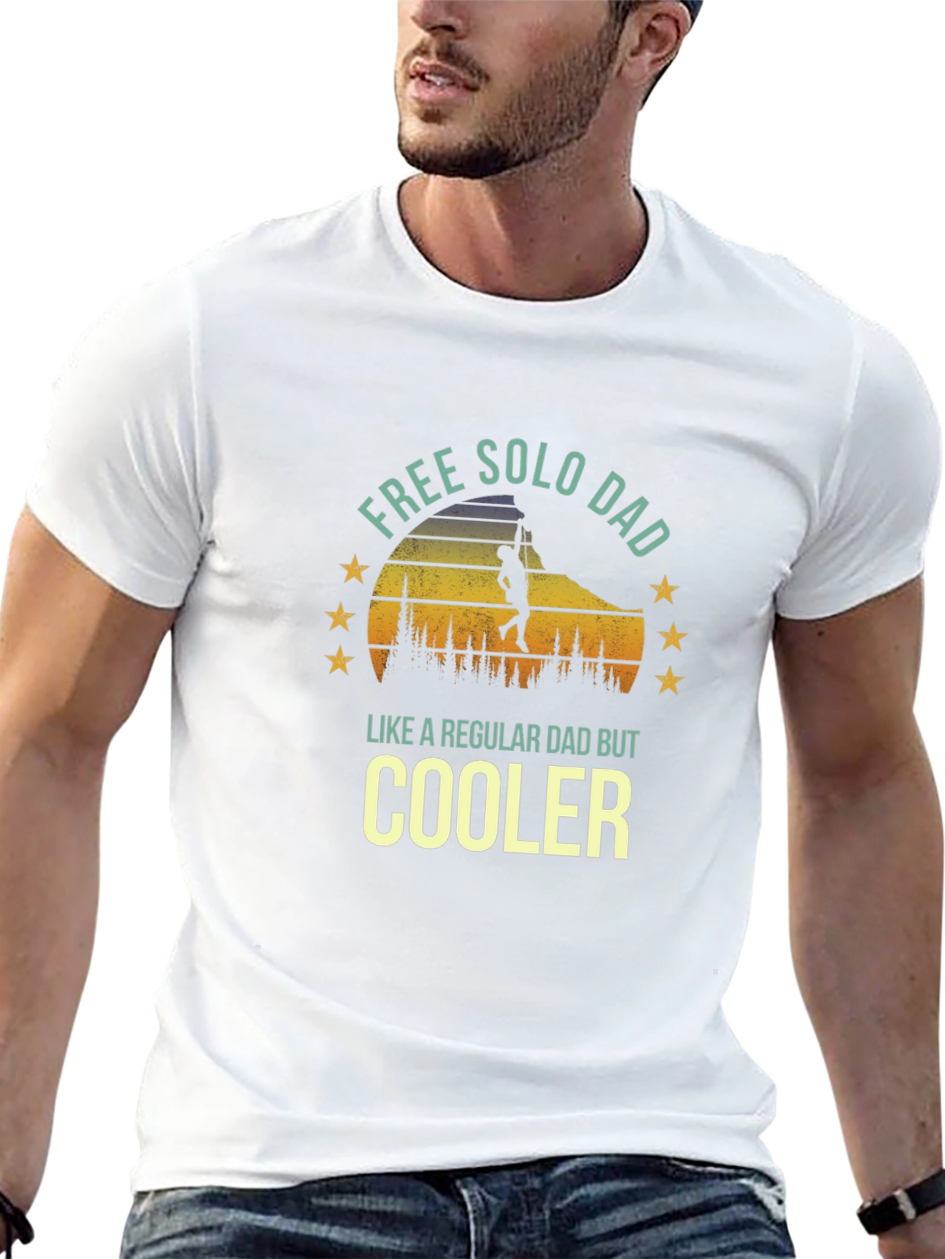 Free Solo Dad T-Shirt - Cool Fathers Day Gift