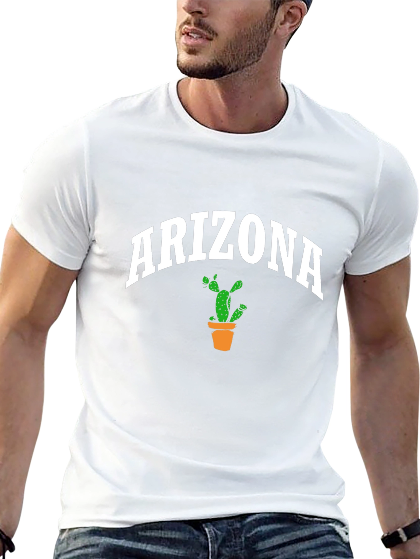 Arizona Cactus Graphic T-Shirt - Black