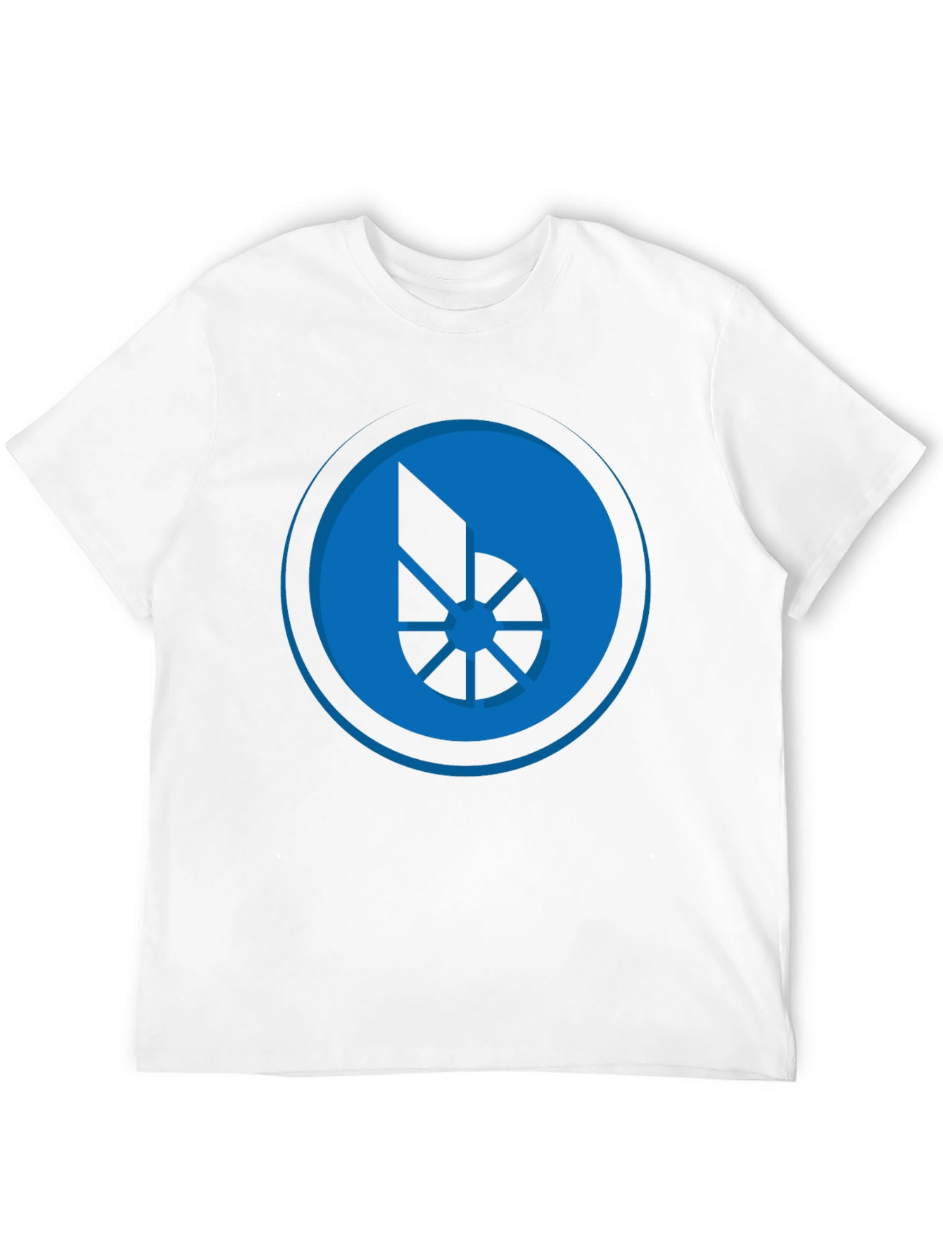 Blue Graphic Print Black T-Shirt