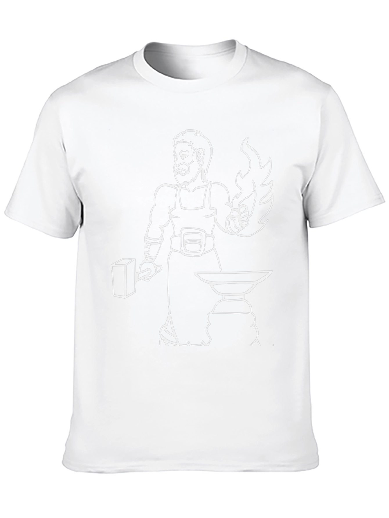 Blacksmith Graphic T-Shirt - Anvil Hammer Flame