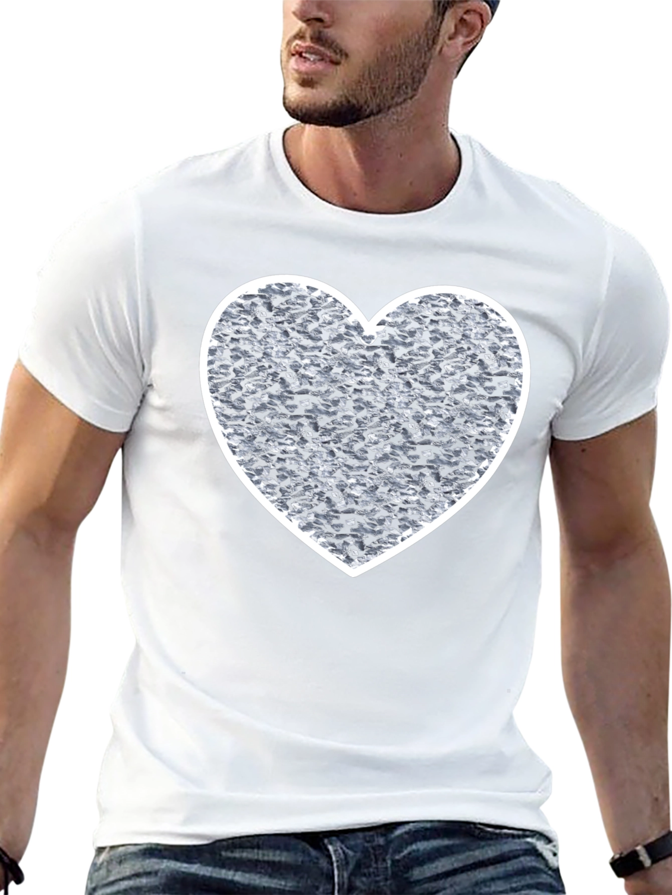 Heart Graphic Black T-Shirt