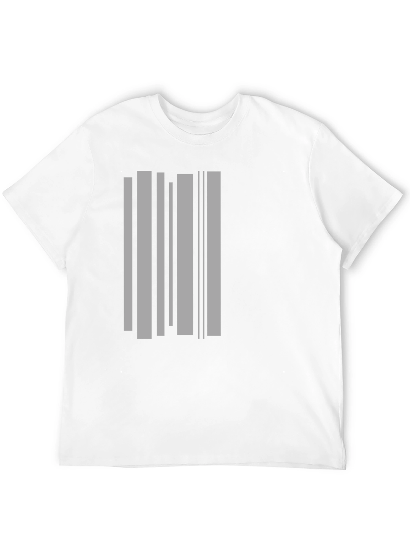 Modern Barcode Graphic Black T-Shirt