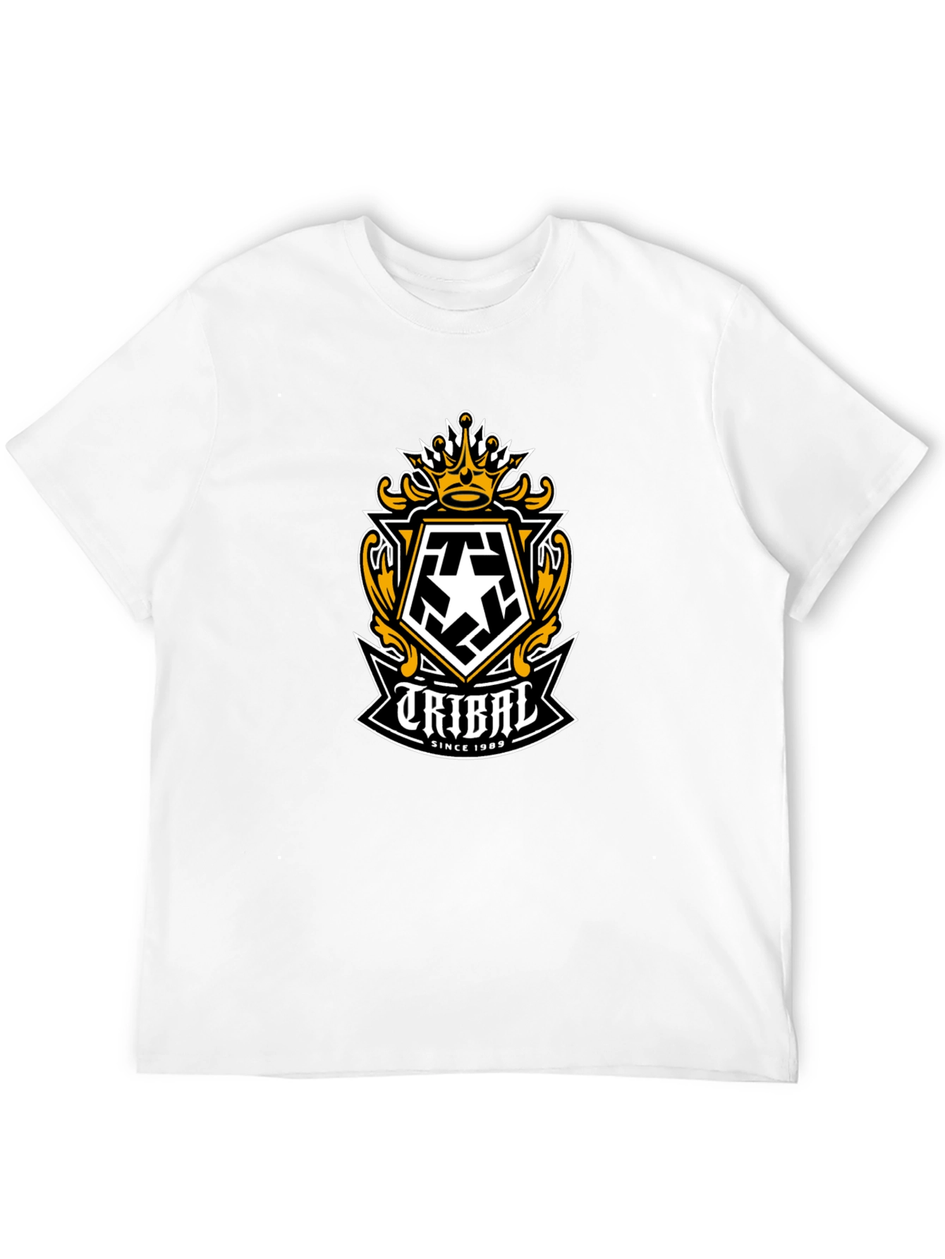 Tribal Gear Mens Black T-Shirt with Graphic Logo