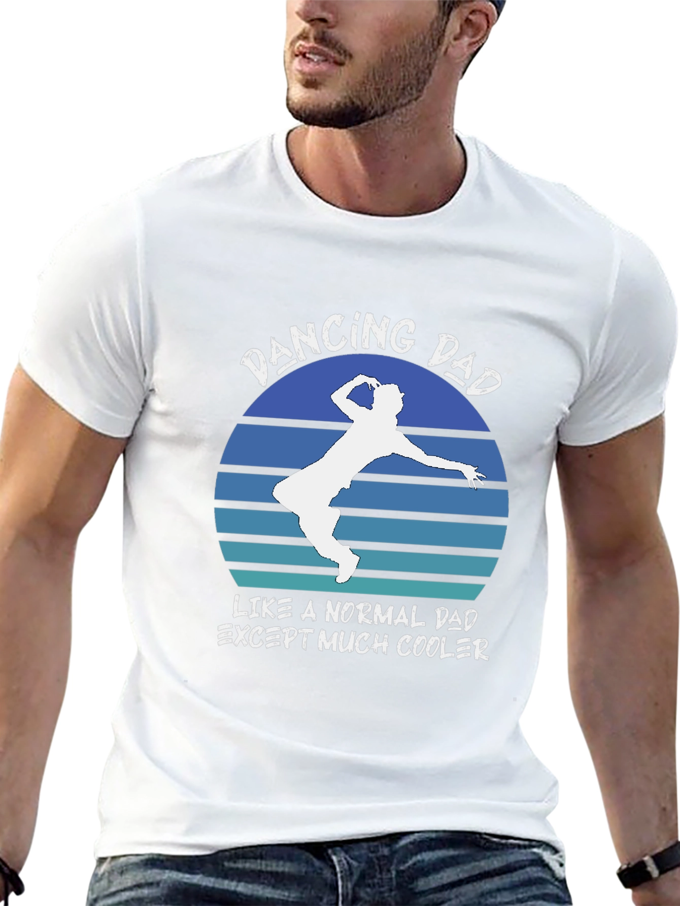 Dancing Dad Graphic T-Shirt Cool Fathers Day Gift