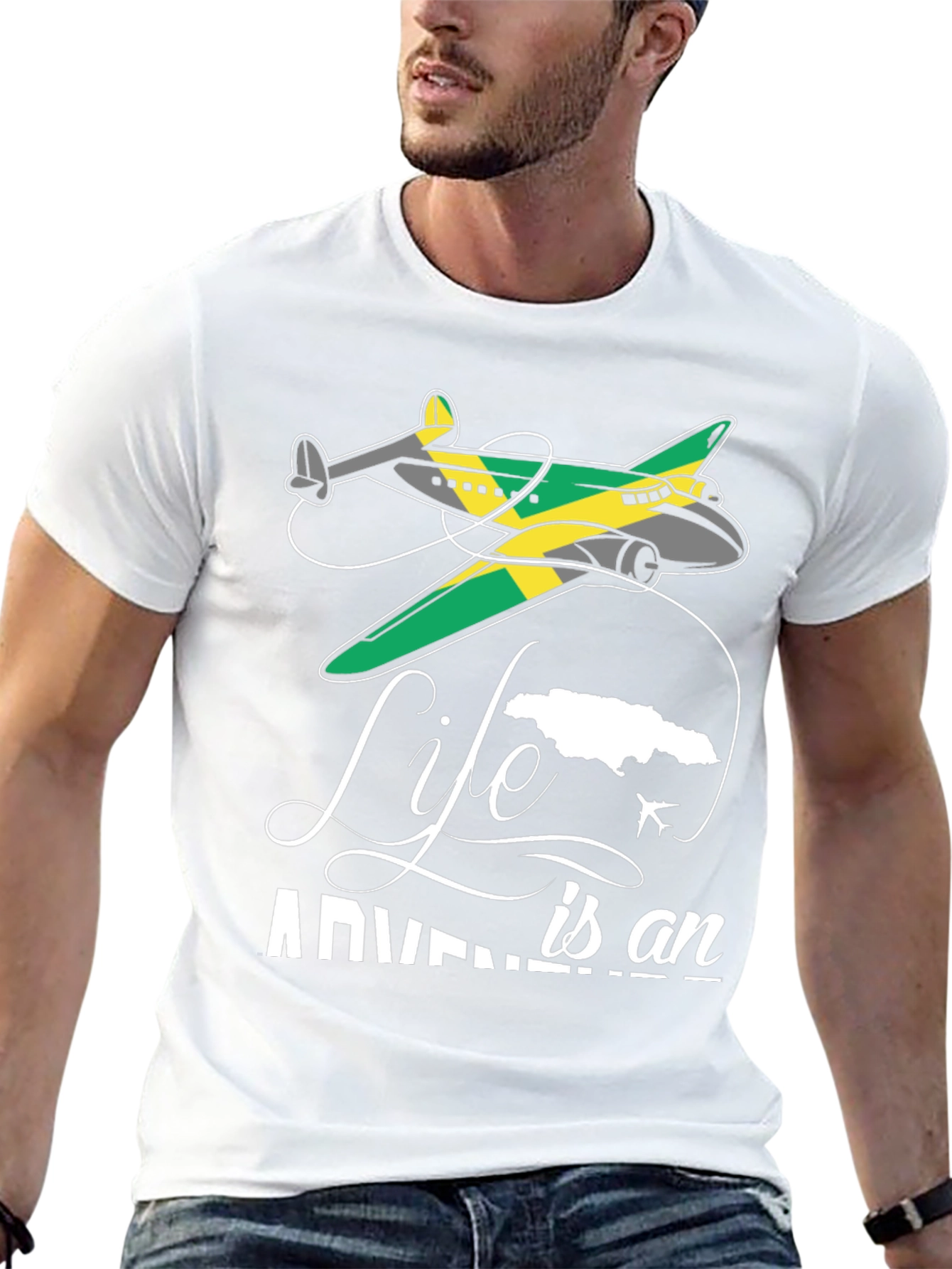 Adventure Life Jamaica Airplane T-Shirt