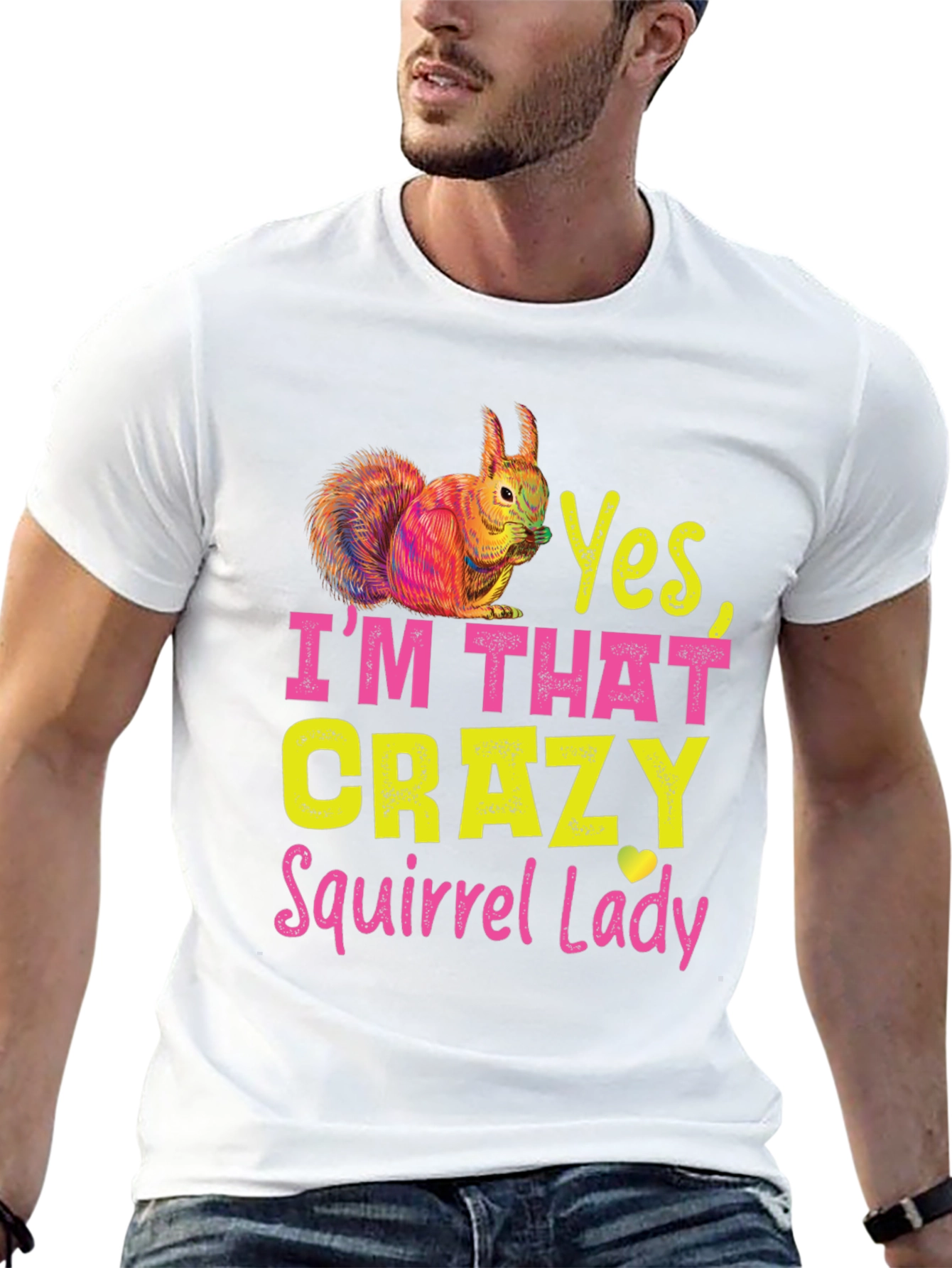 Crazy Squirrel Lady T-Shirt - Fun Novelty Tee