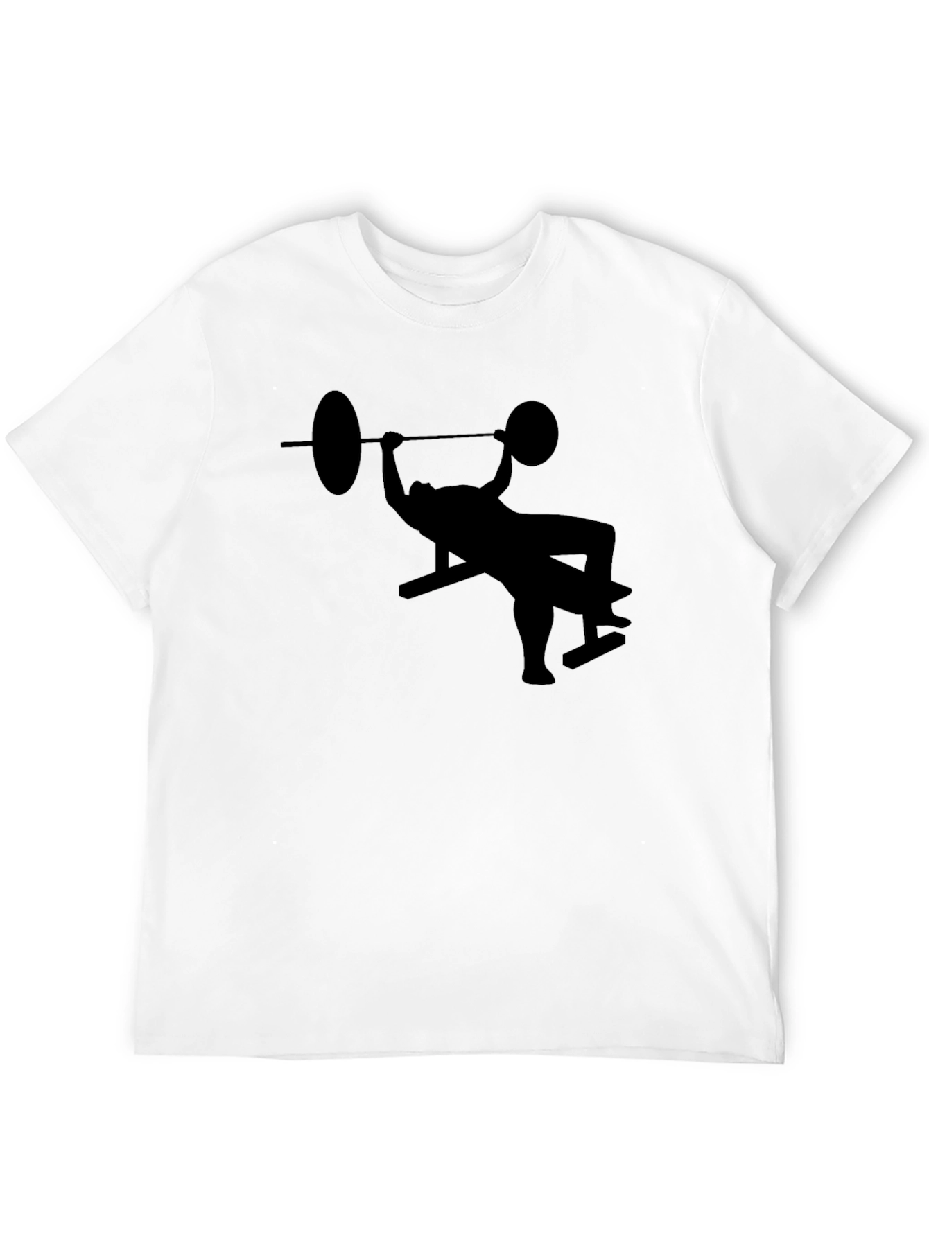 Black Bench Press Graphic Tee - Workout Shirt