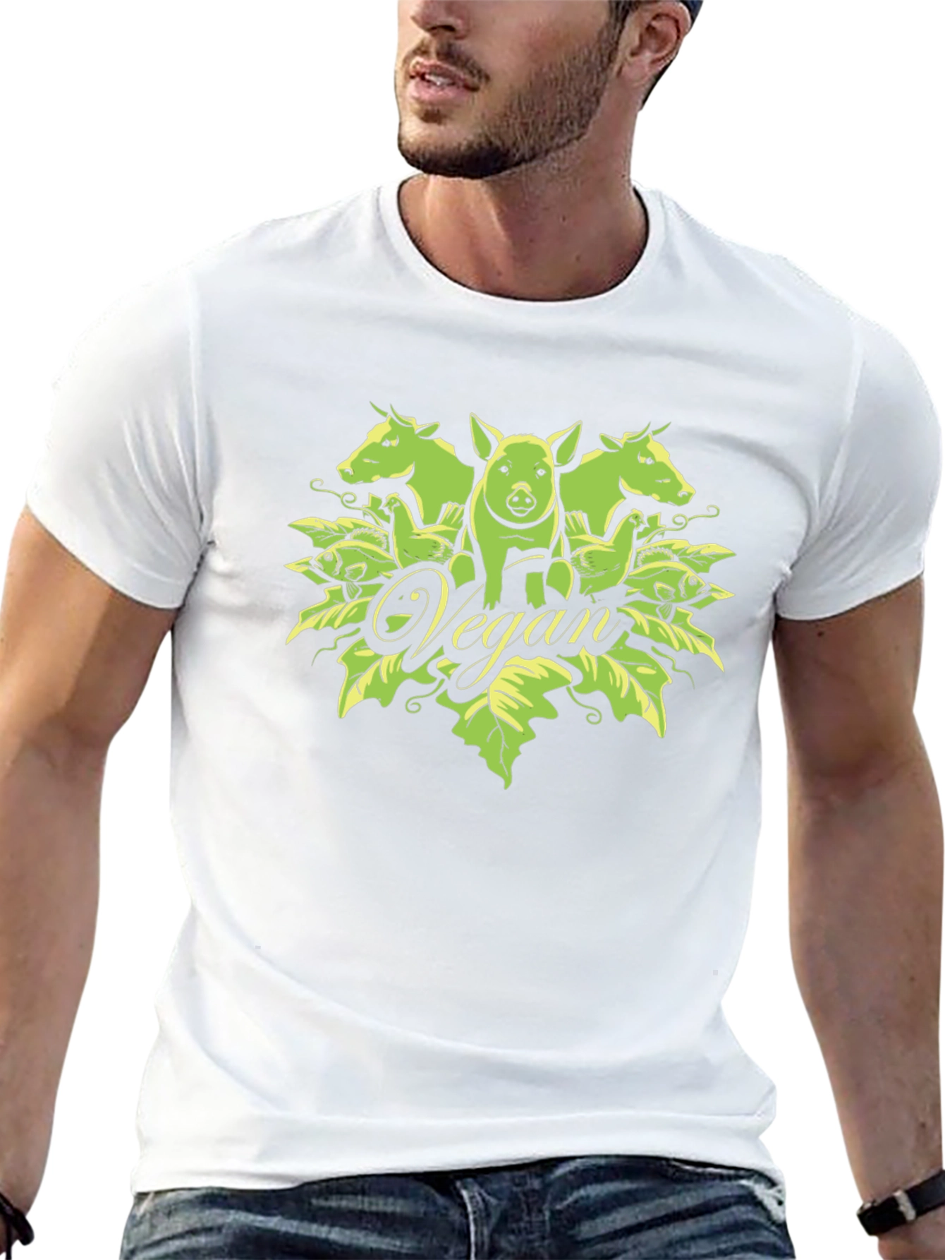 Vegan Graphic Tee - Unisex Black T-Shirt