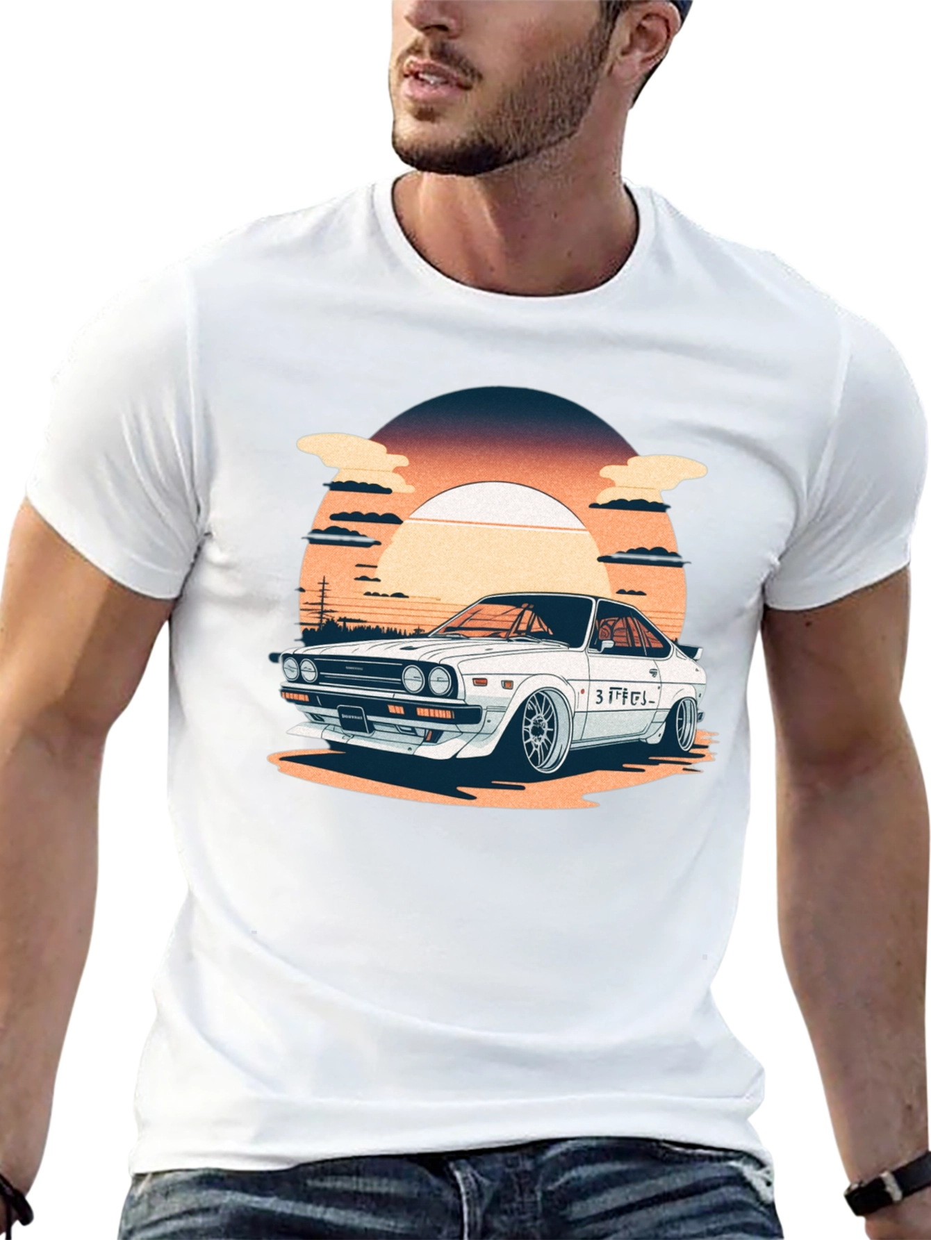 Retro Japanese Car Graphic T-Shirt