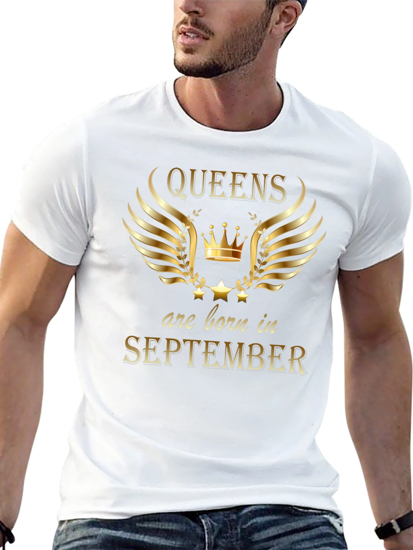 Queens Are Born In September Black T-Shirt