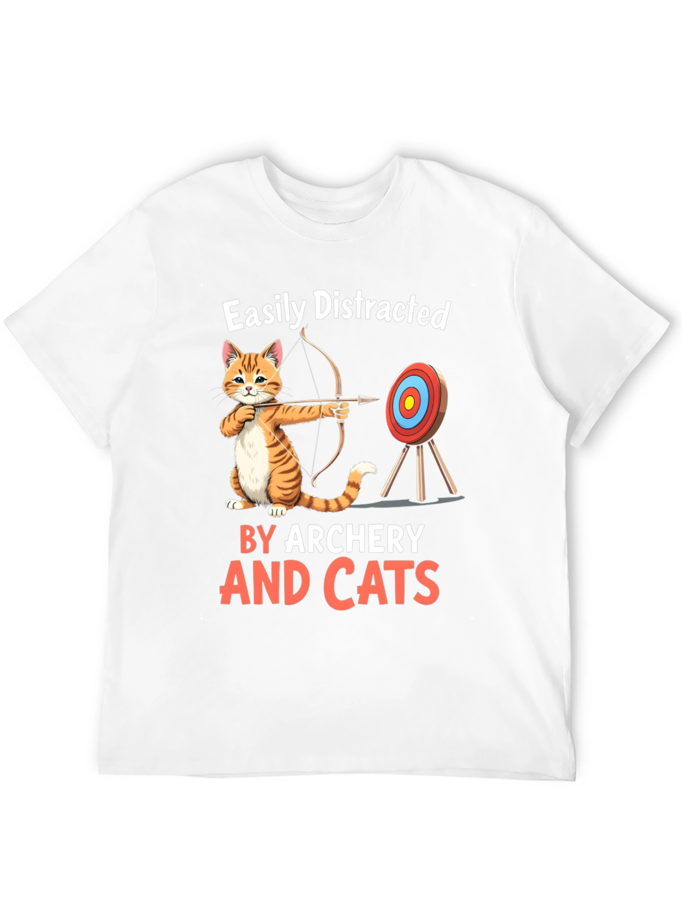 Easily Distracted By Archery And Cats T-Shirt