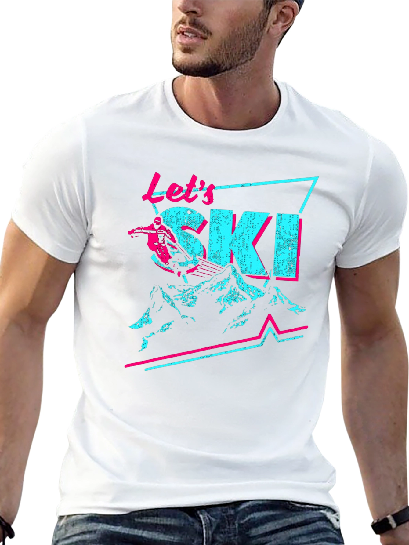 Retro Lets Ski Graphic Tee