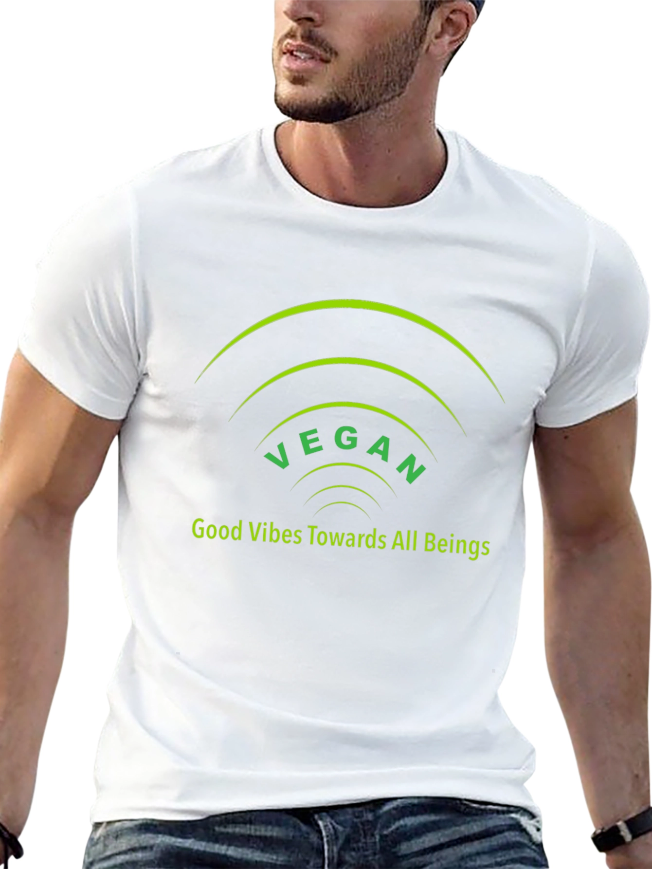Vegan T-Shirt - Good Vibes Graphic Tee