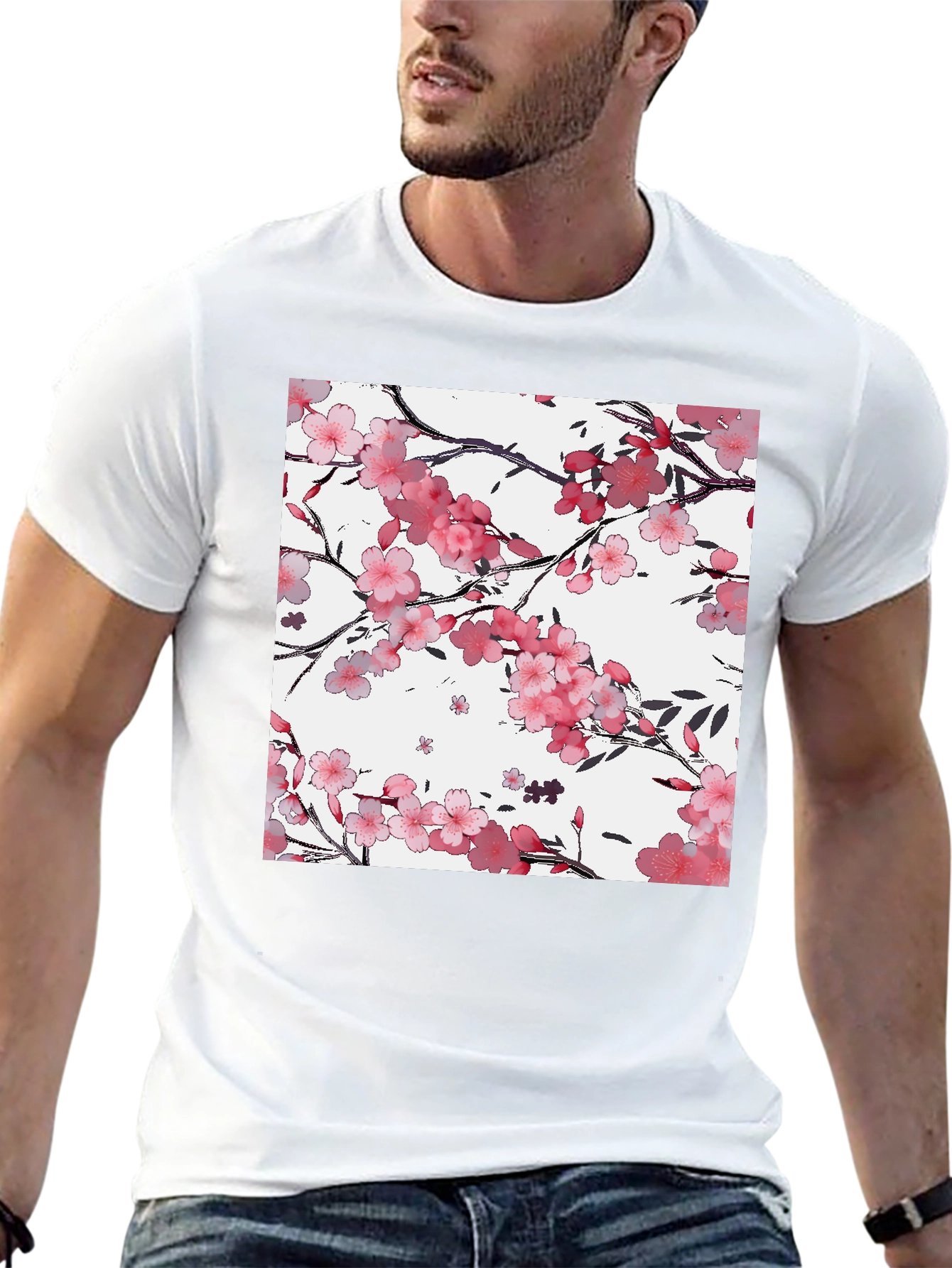 Cherry Blossom Graphic Print T-Shirt