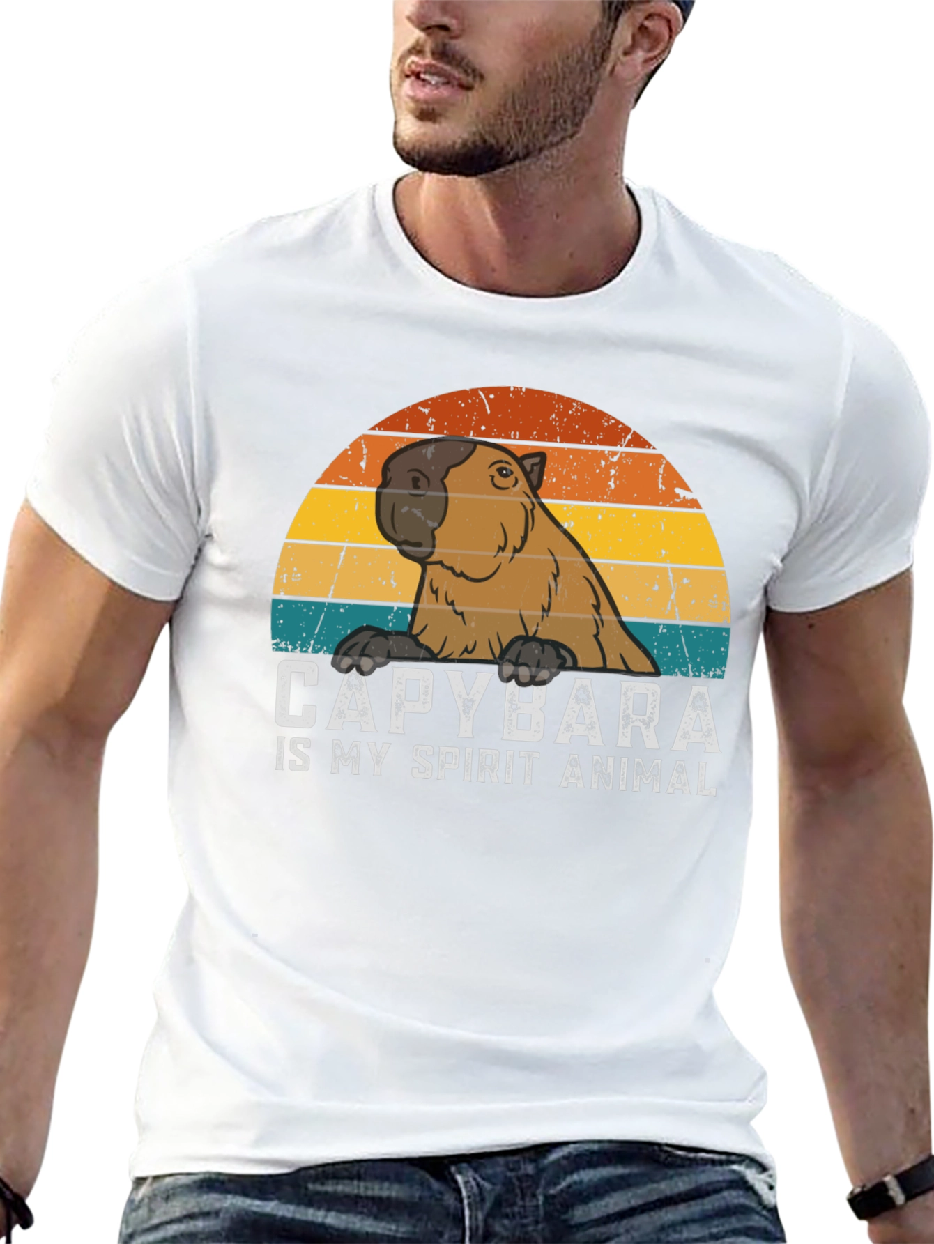 Capybara Spirit Animal T-Shirt Retro Style