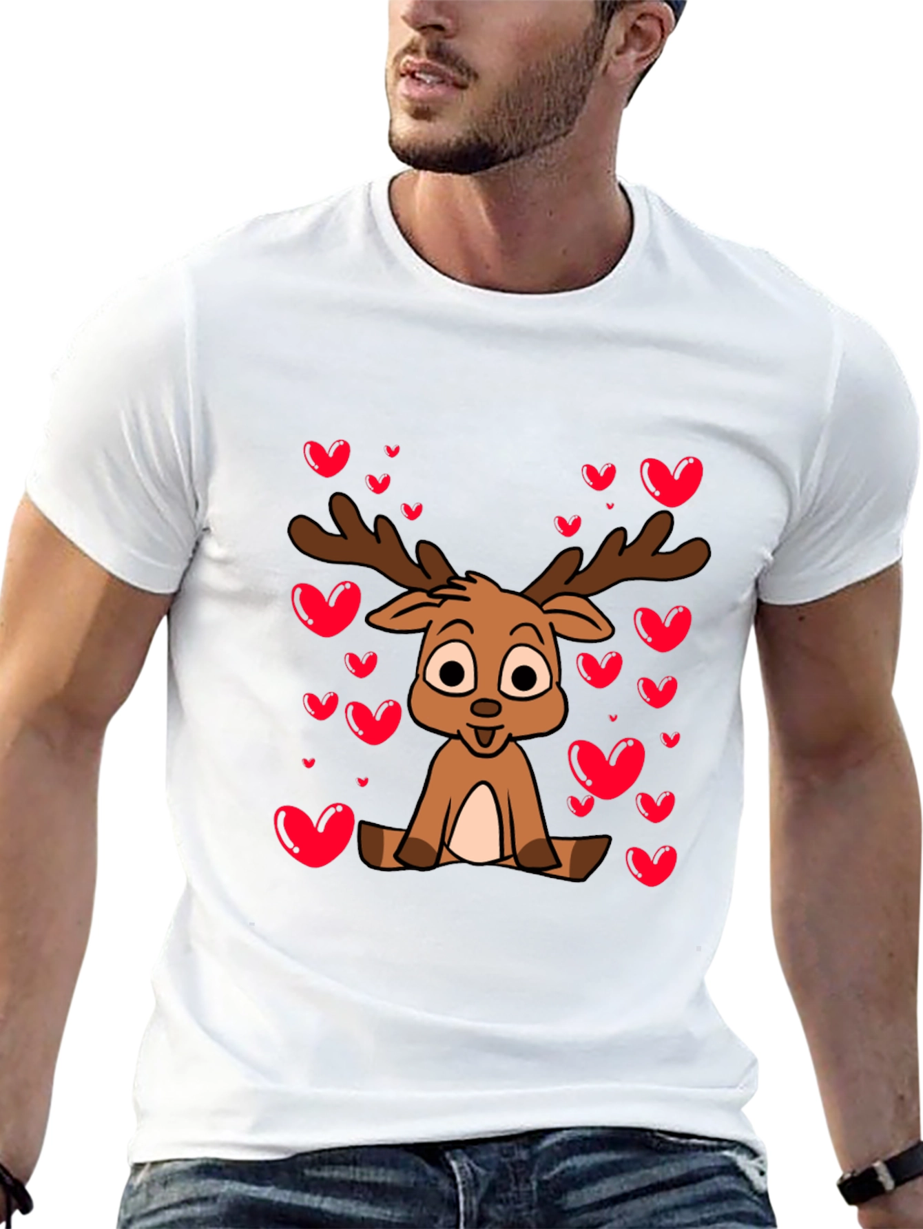 Cute Reindeer Valentines Day T-Shirt