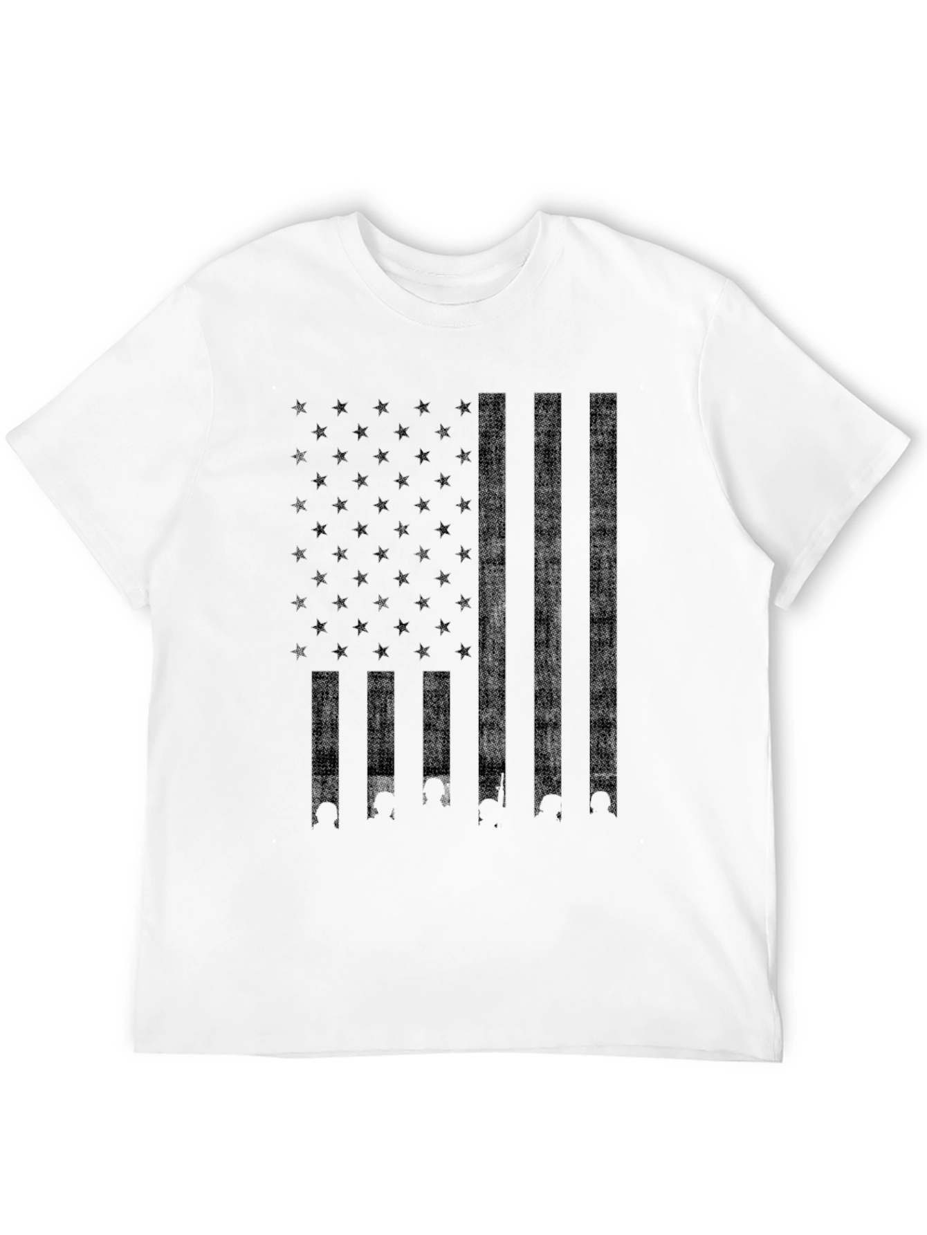 Black American Flag T-Shirt - Patriotic Design