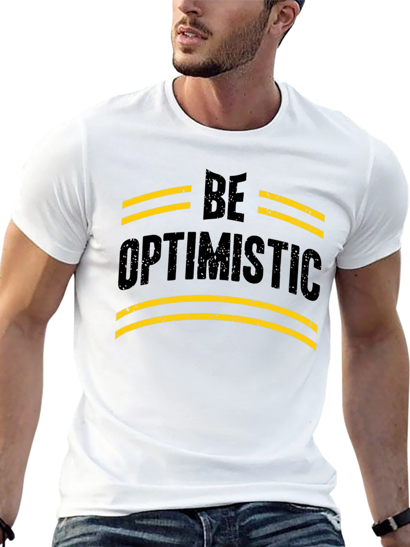 Be Optimistic Graphic T-Shirt - Black
