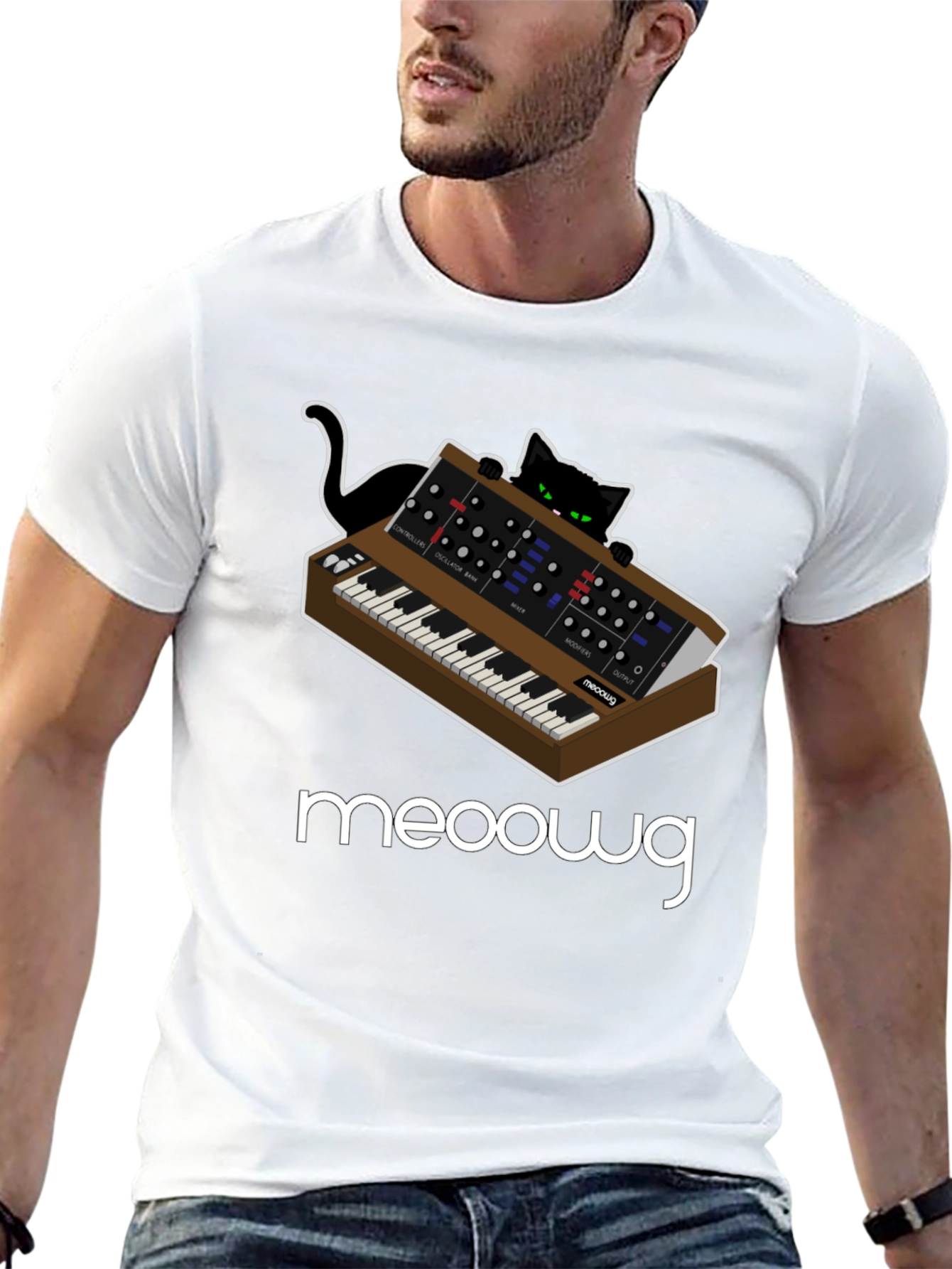 Meooowg Synth Cat T-Shirt
