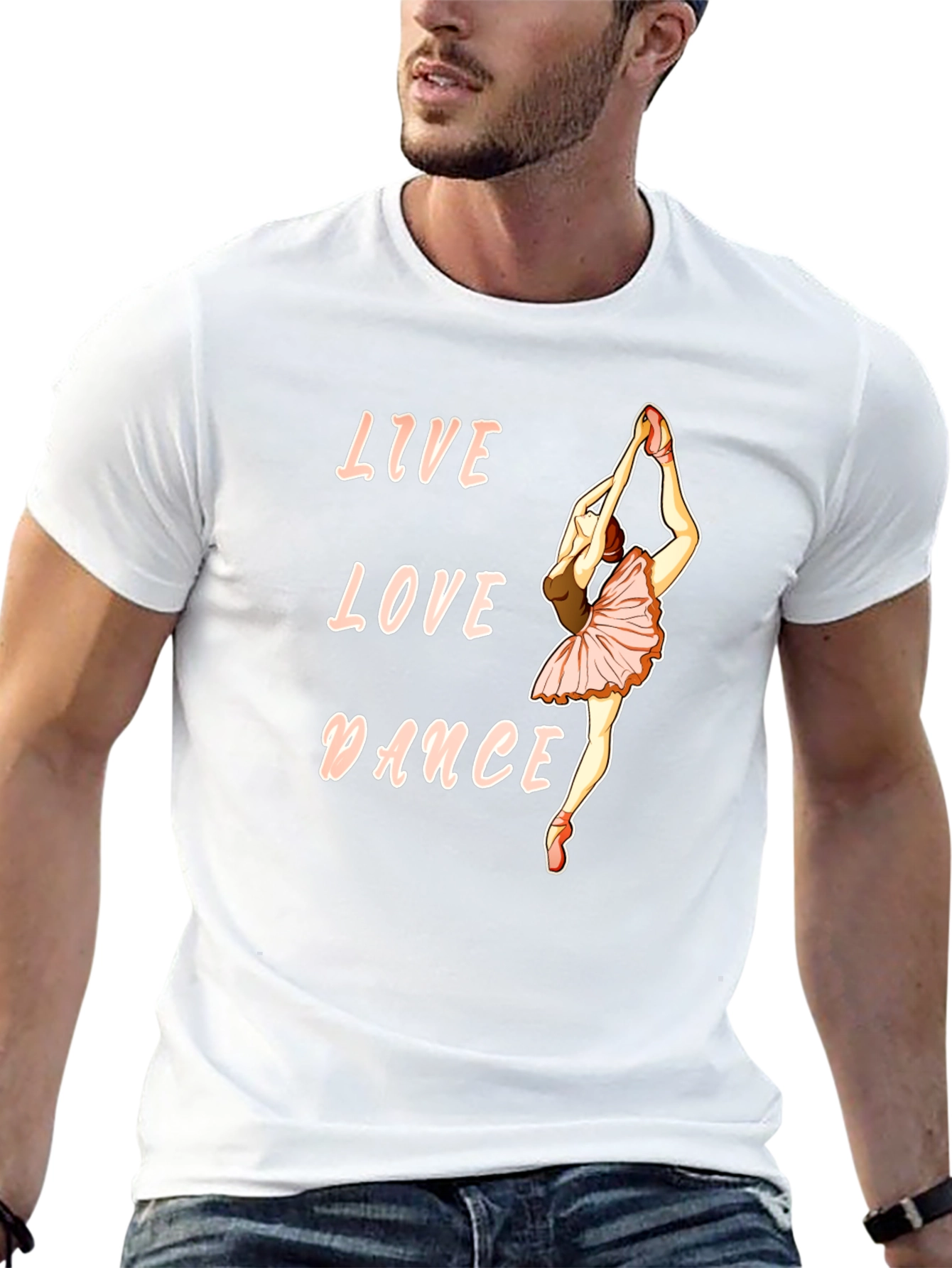 Live Love Dance T-Shirt - Ballerina Graphic Tee
