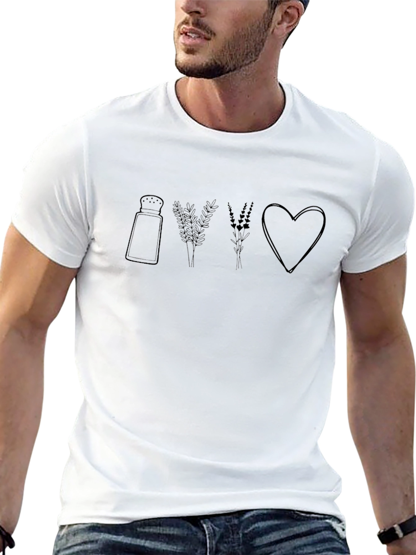 Salt Lavender Love Black T-Shirt
