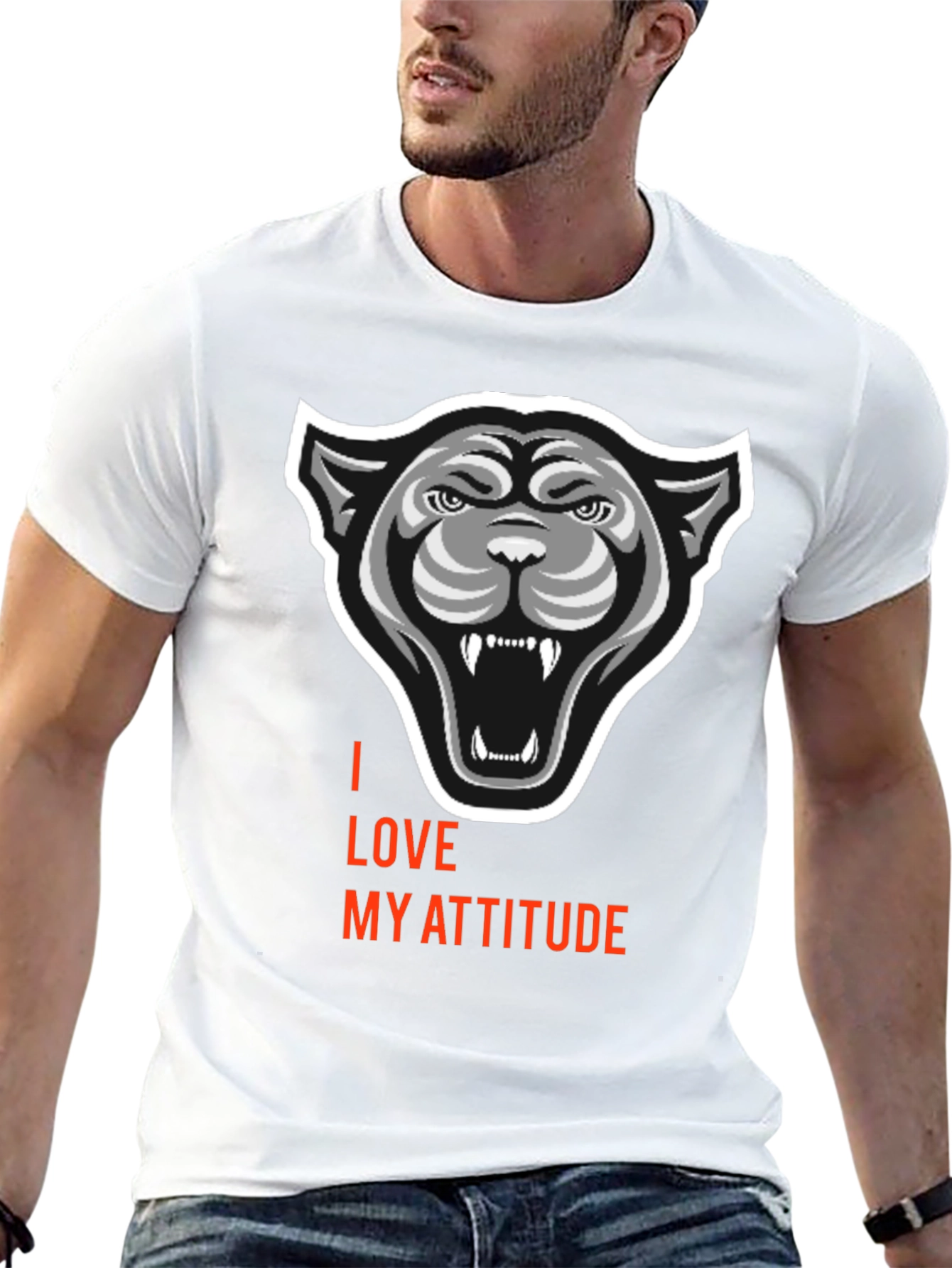 I Love My Attitude Black Graphic Tee