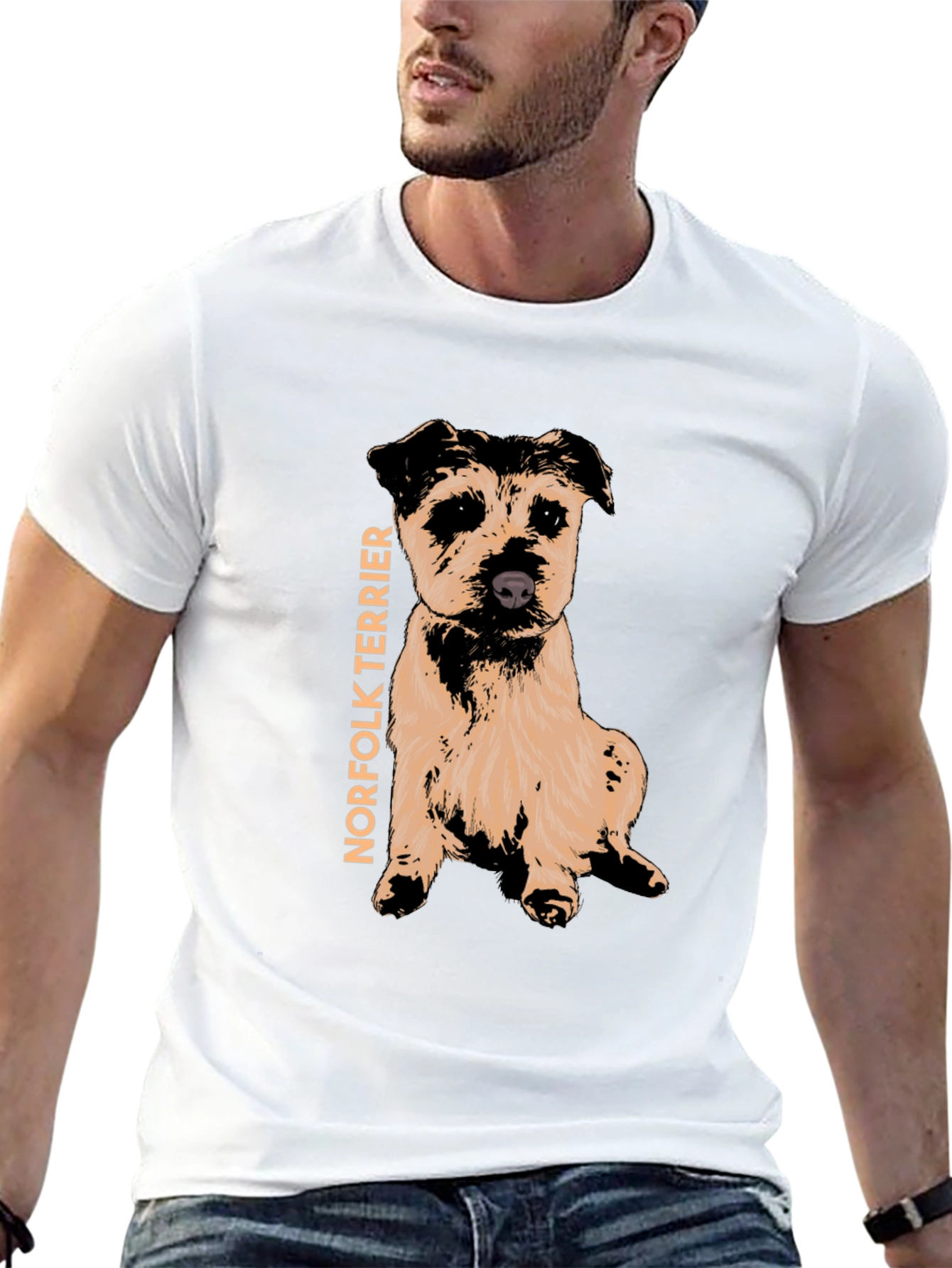 Norfolk Terrier Graphic T-Shirt - Black