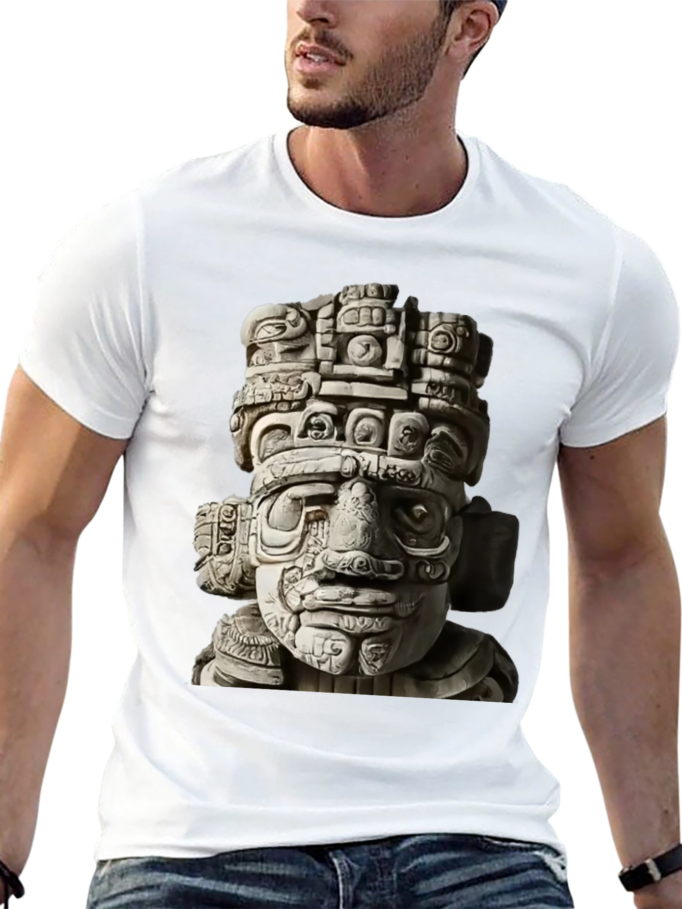 Mayan Idol Graphic Tee - Cool Culture T-Shirt