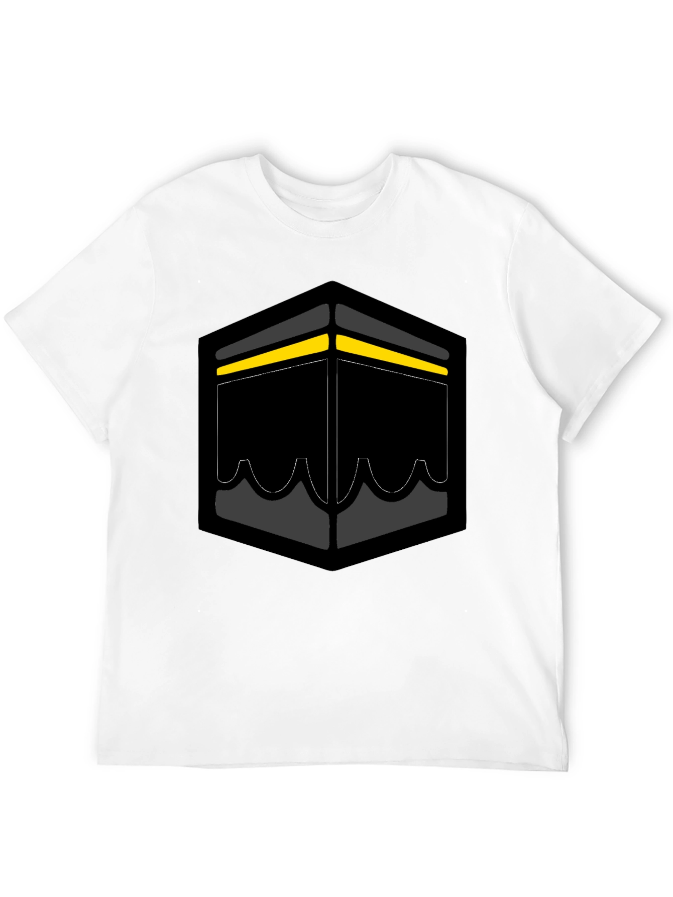 Black Kaaba Graphic Tee - Stylish Islamic Design