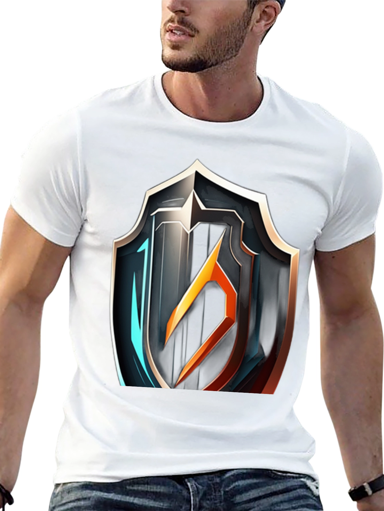 Shield Graphic Tee - Modern Armor Design