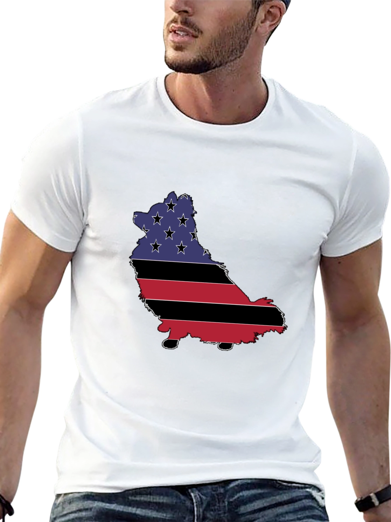 Patriotic Dog Flag T-Shirt – USA Dog Lover Tee