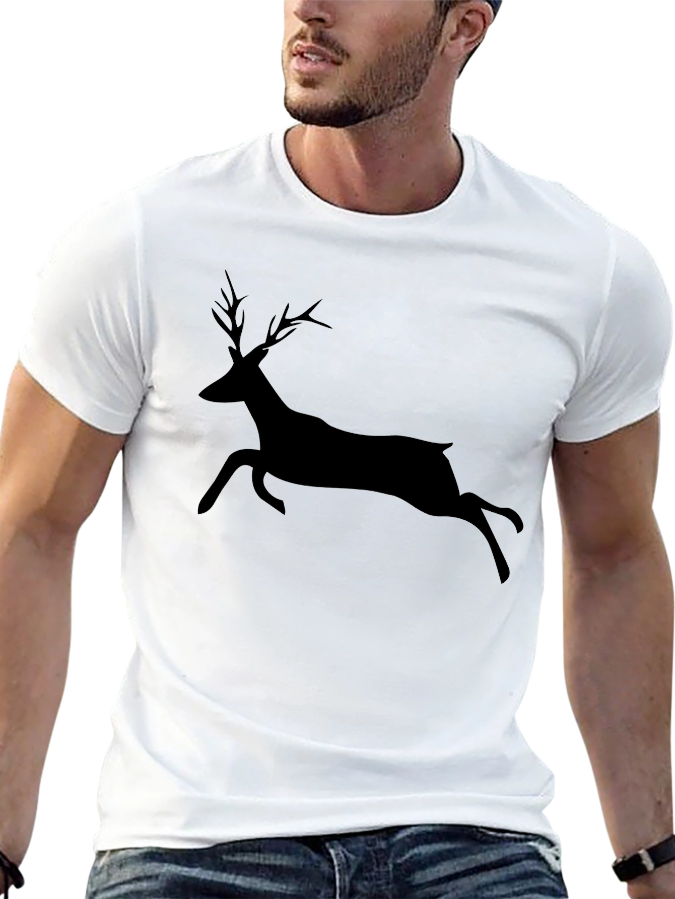Black Deer Silhouette T-Shirt