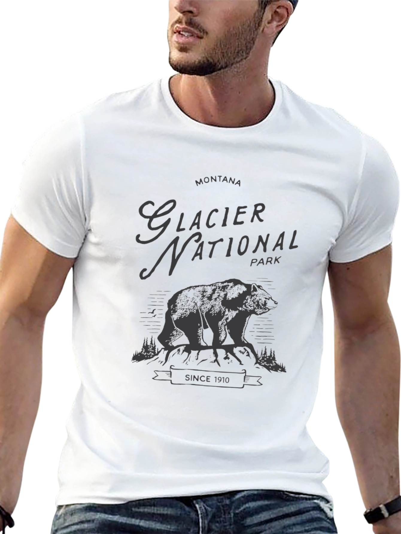 Glacier National Park Bear Graphic Tee