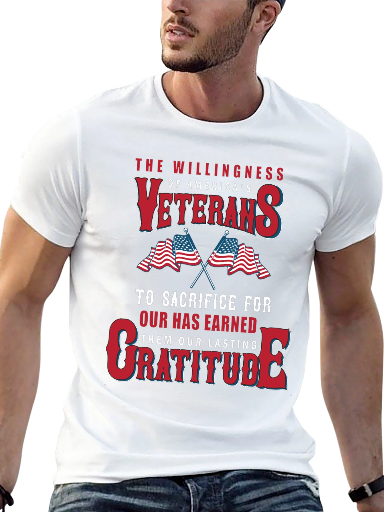 Veterans Gratitude T-Shirt: Patriotic USA Design
