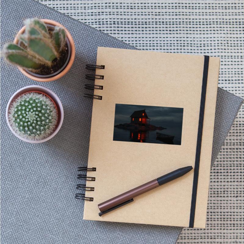 A small, rustic wooden cabin with a pitched roof