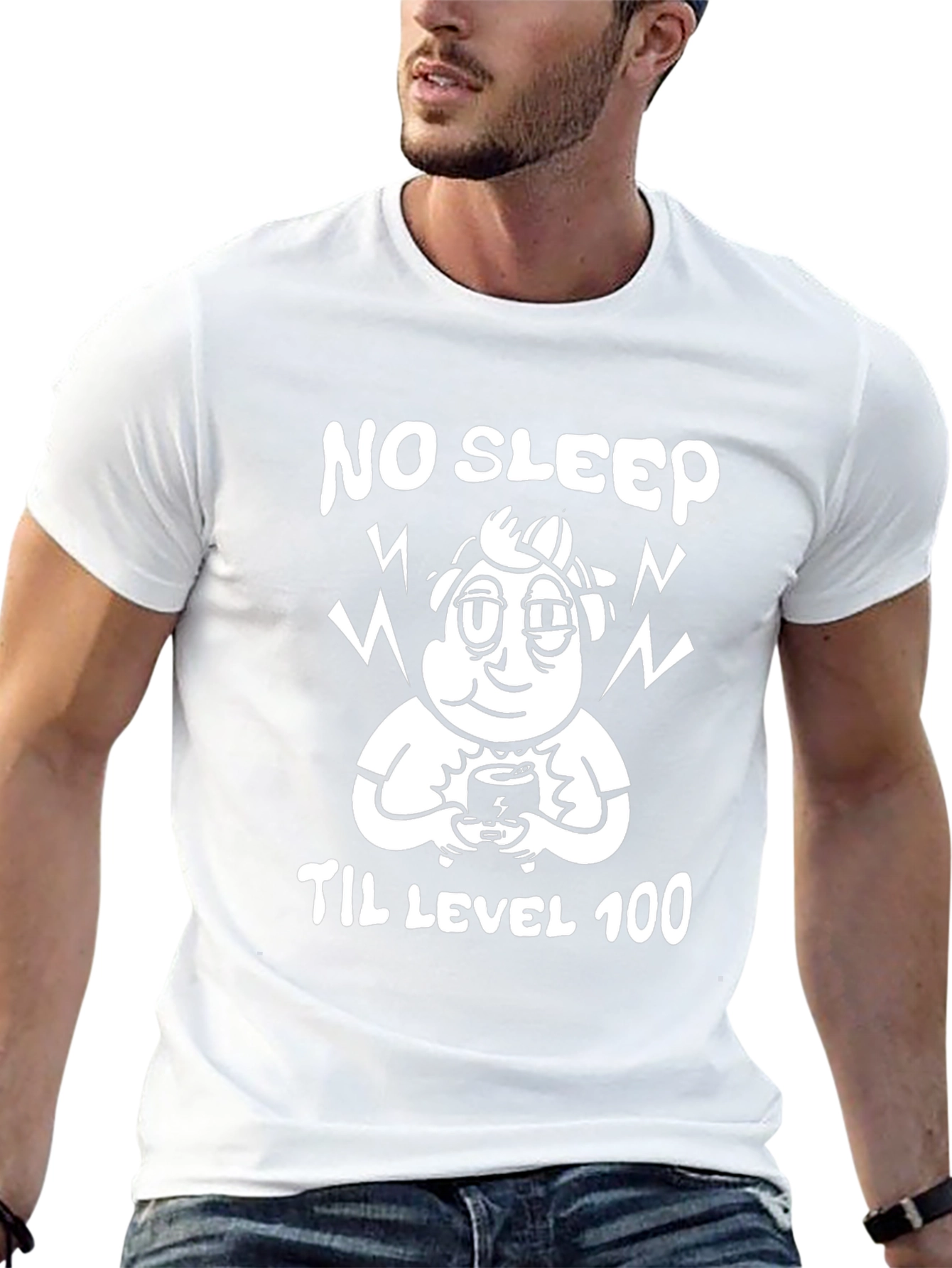 No Sleep Til Level 100 Black Graphic Tee