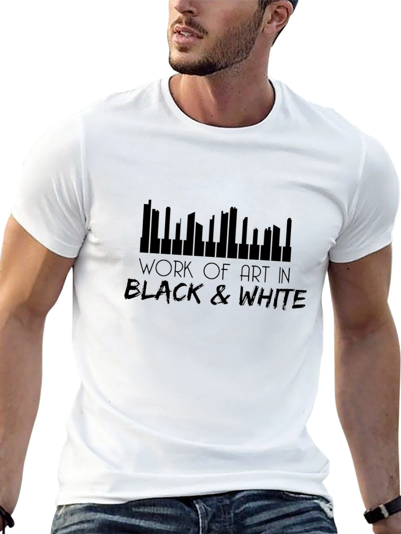 Black & White Art Graphic Tee