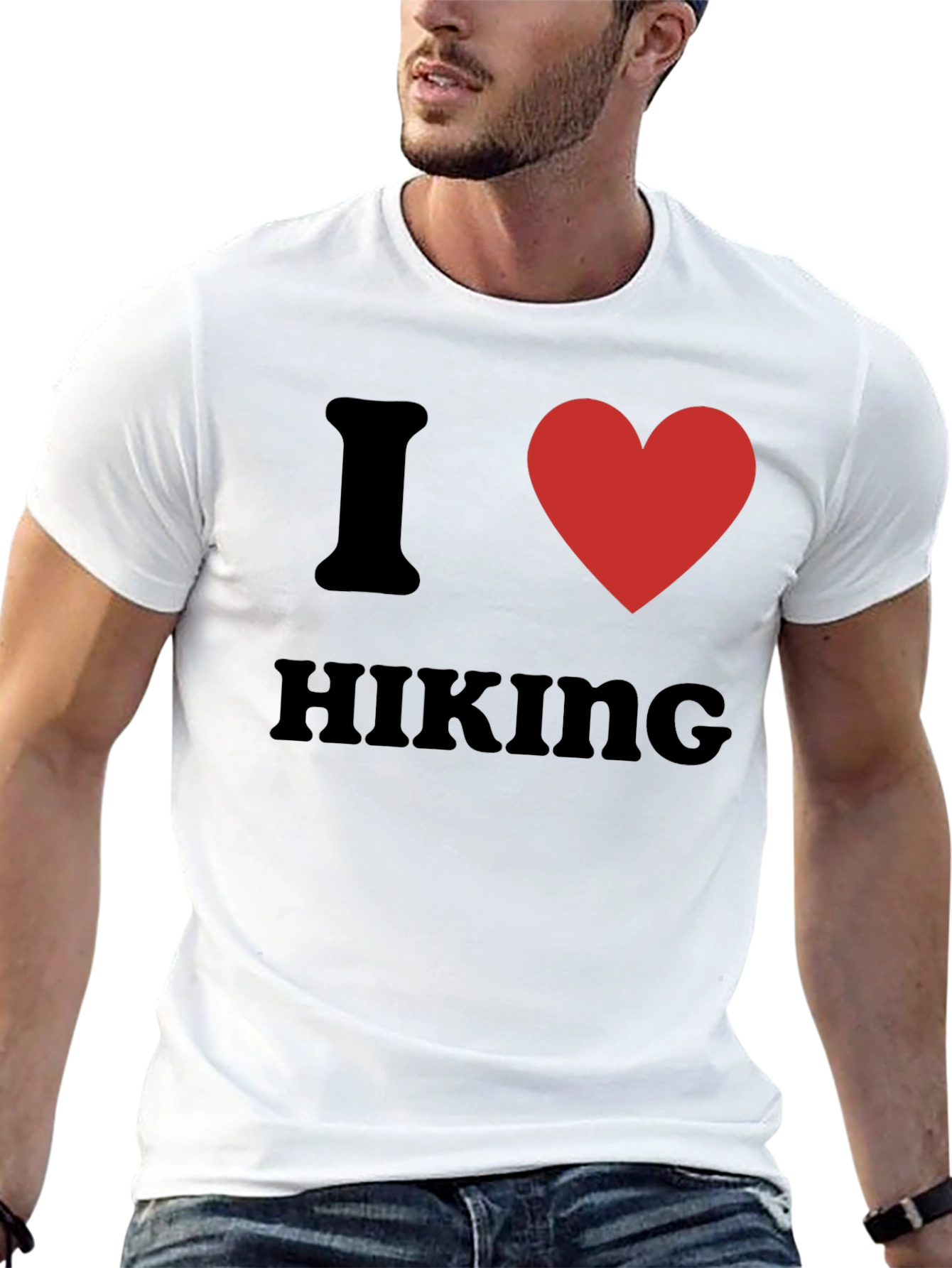 I Heart Hiking T-Shirt - Black Graphic Tee
