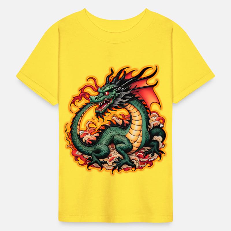 AI Dragon with Flames