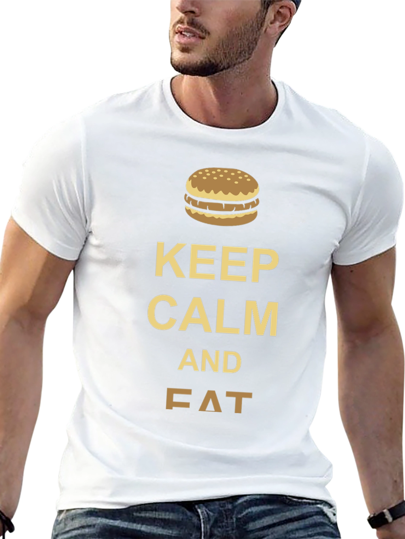 Keep Calm and Eat Burger Graphic Tee