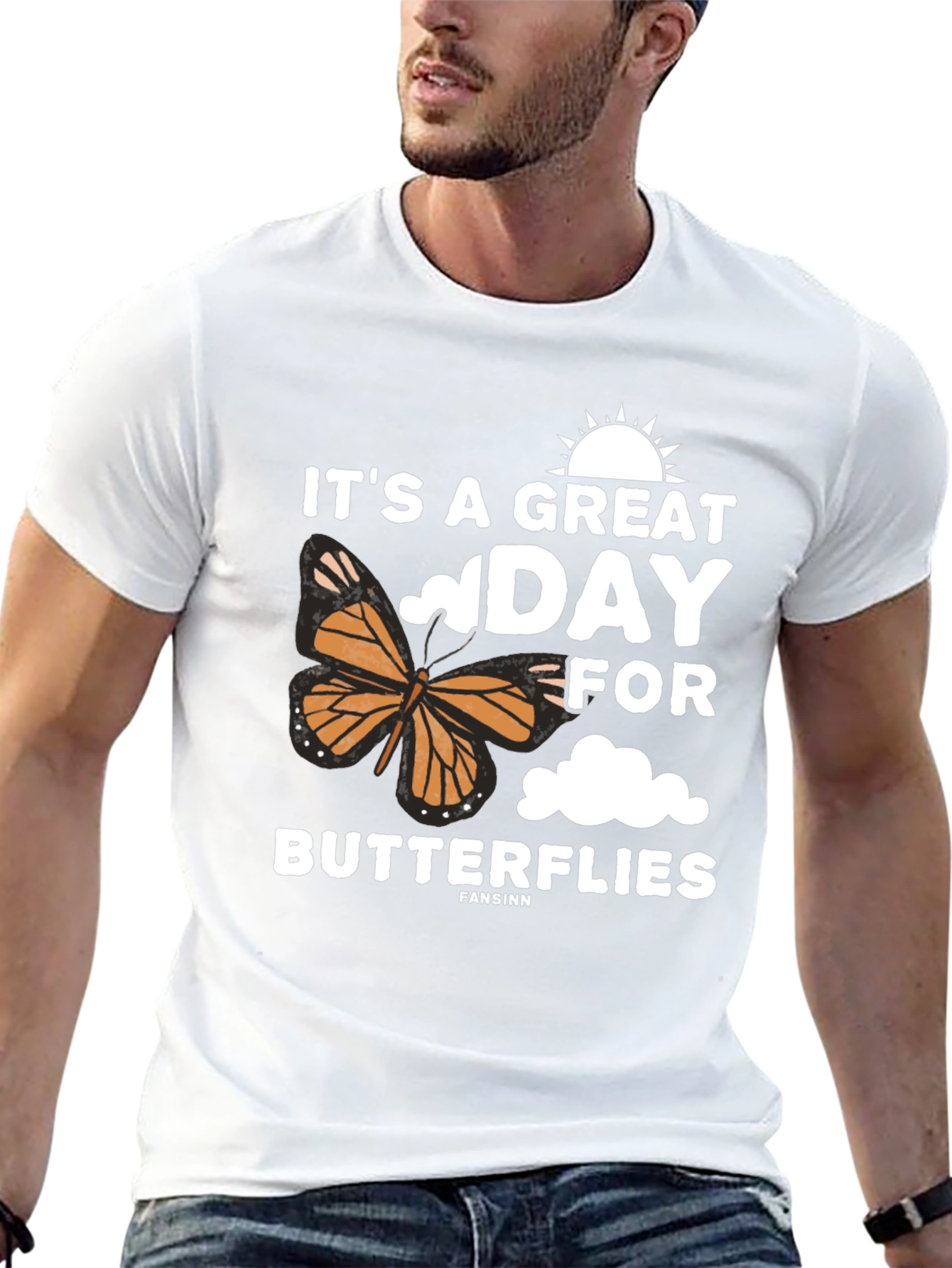 Its a Great Day for Butterflies Black T-Shirt