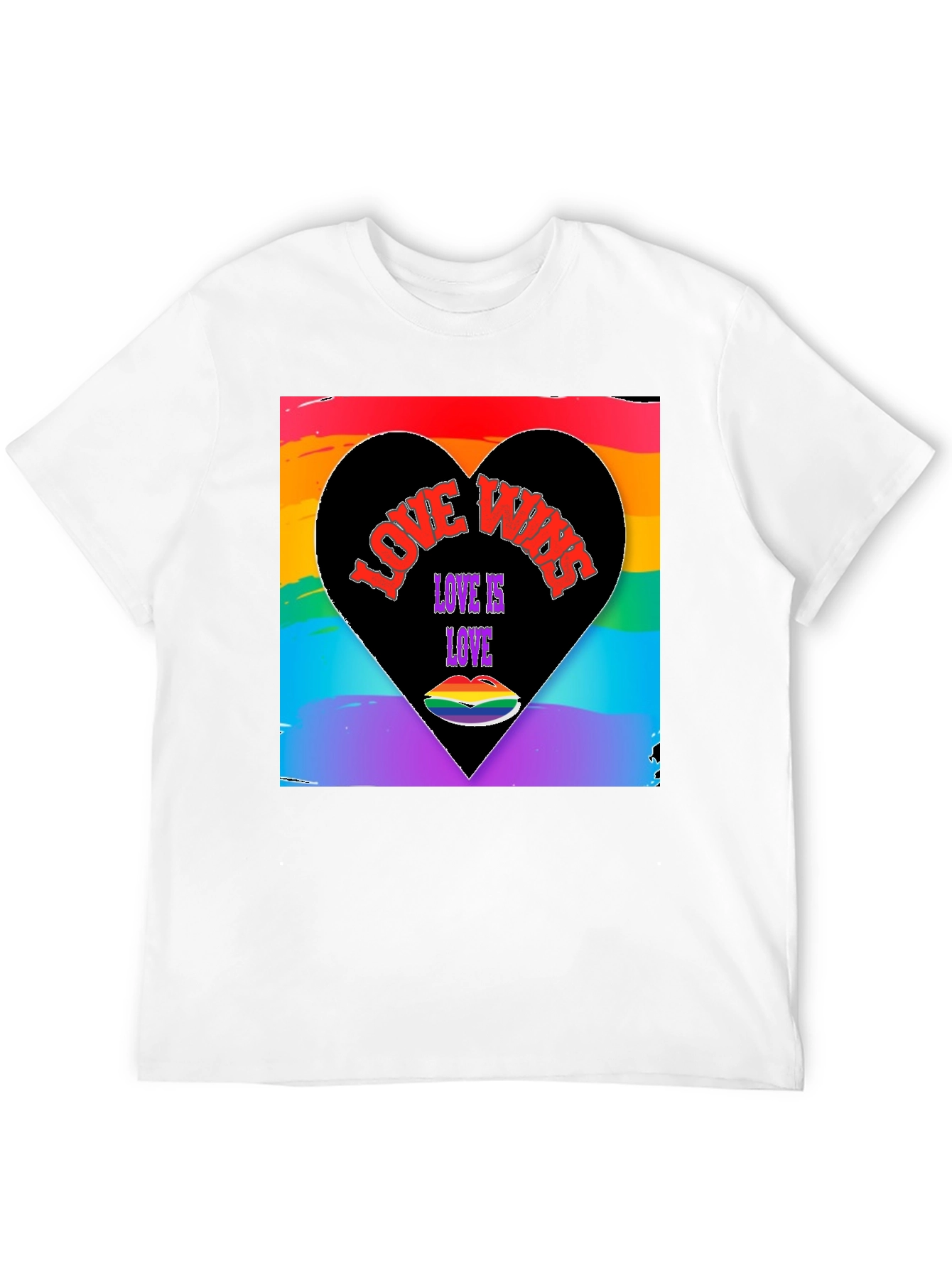 Love Vibes T-Shirt - Rainbow Pride Design