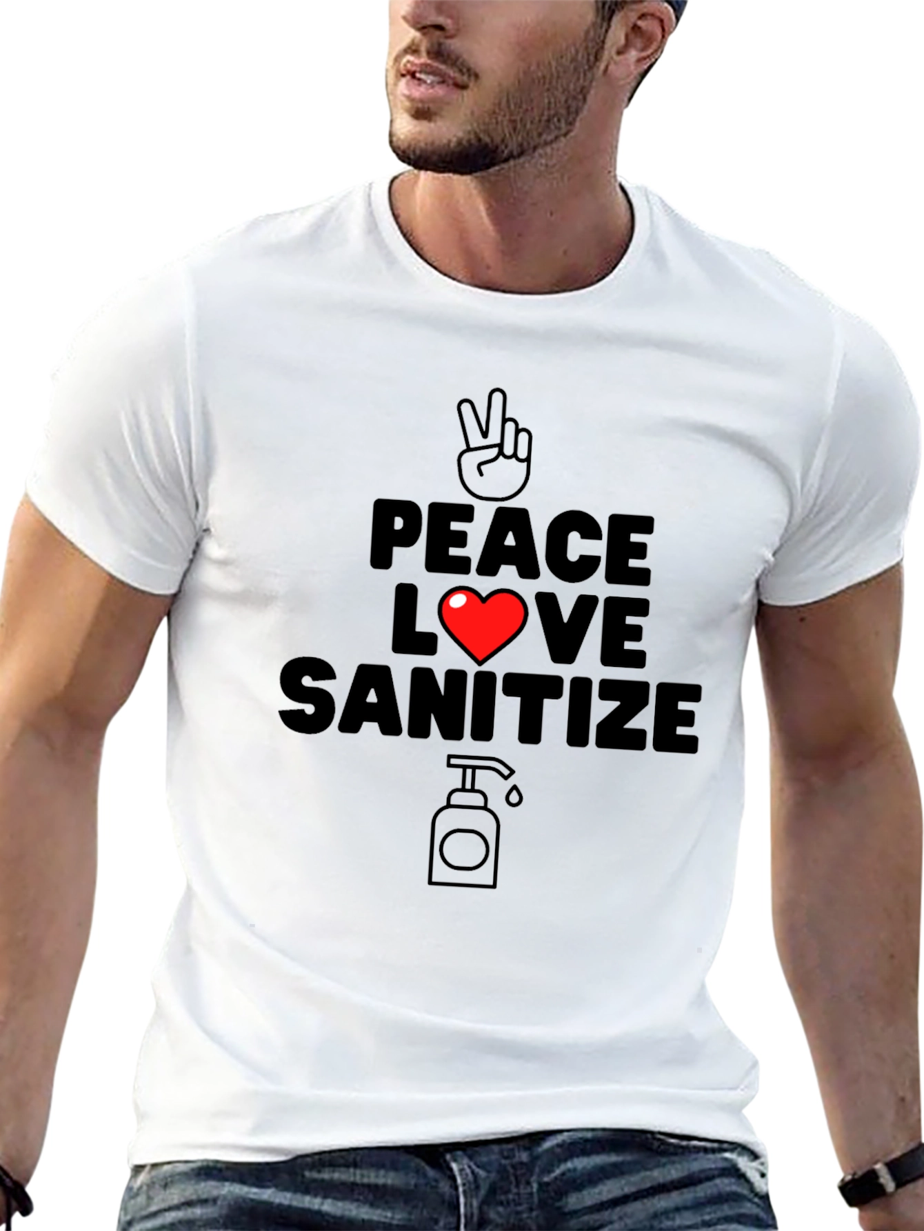Peace Love Sanitize Graphic T-Shirt