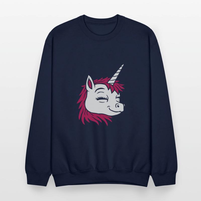 Cartoon face happy unicorn