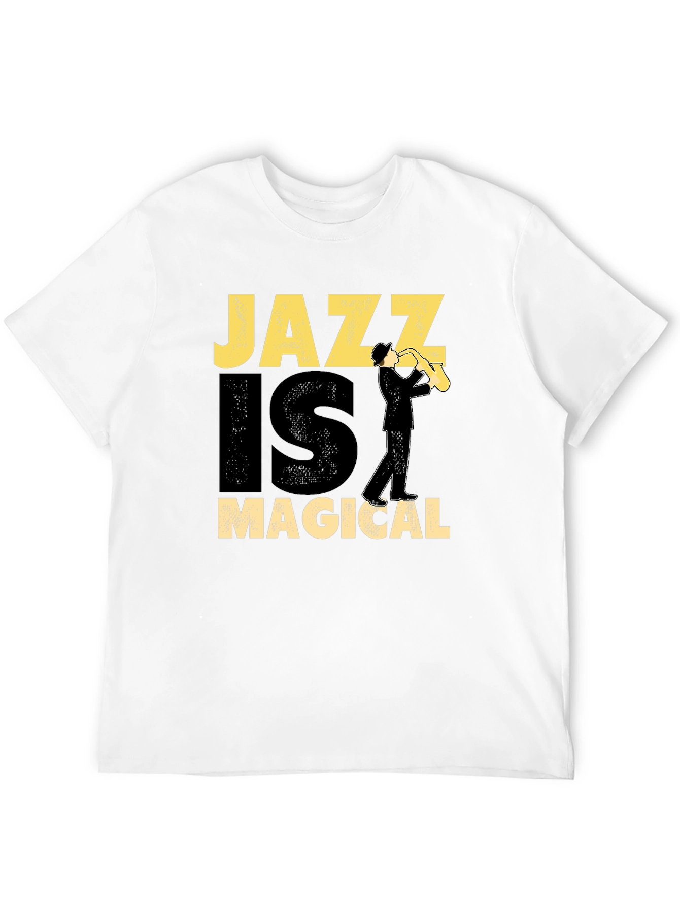 Jazz is Magical Graphic Tee - Black Cotton T-Shirt