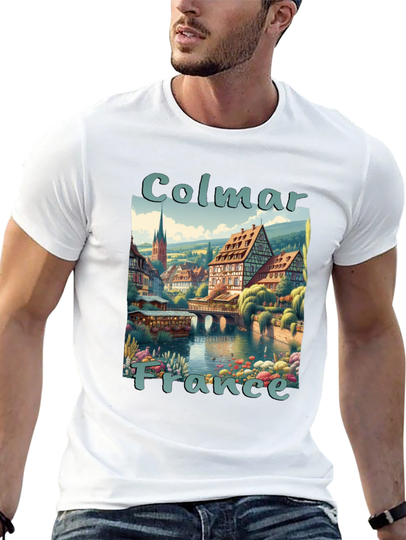 Colmar France Graphic T-Shirt - Stylish Travel Tee
